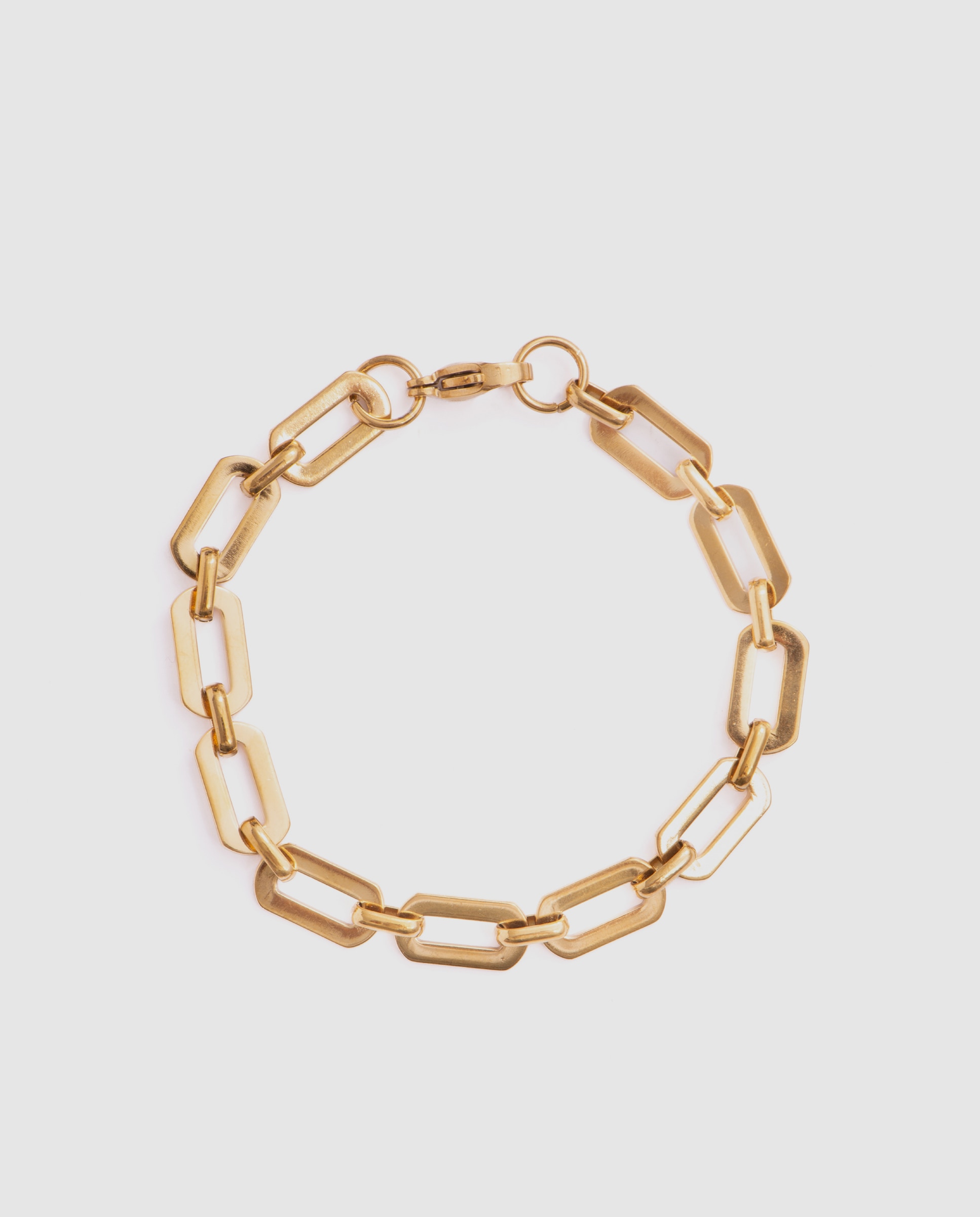 Pulseira de Correntes África Acabada em Ouro Amarelo de 18 Quilates Dourado-2