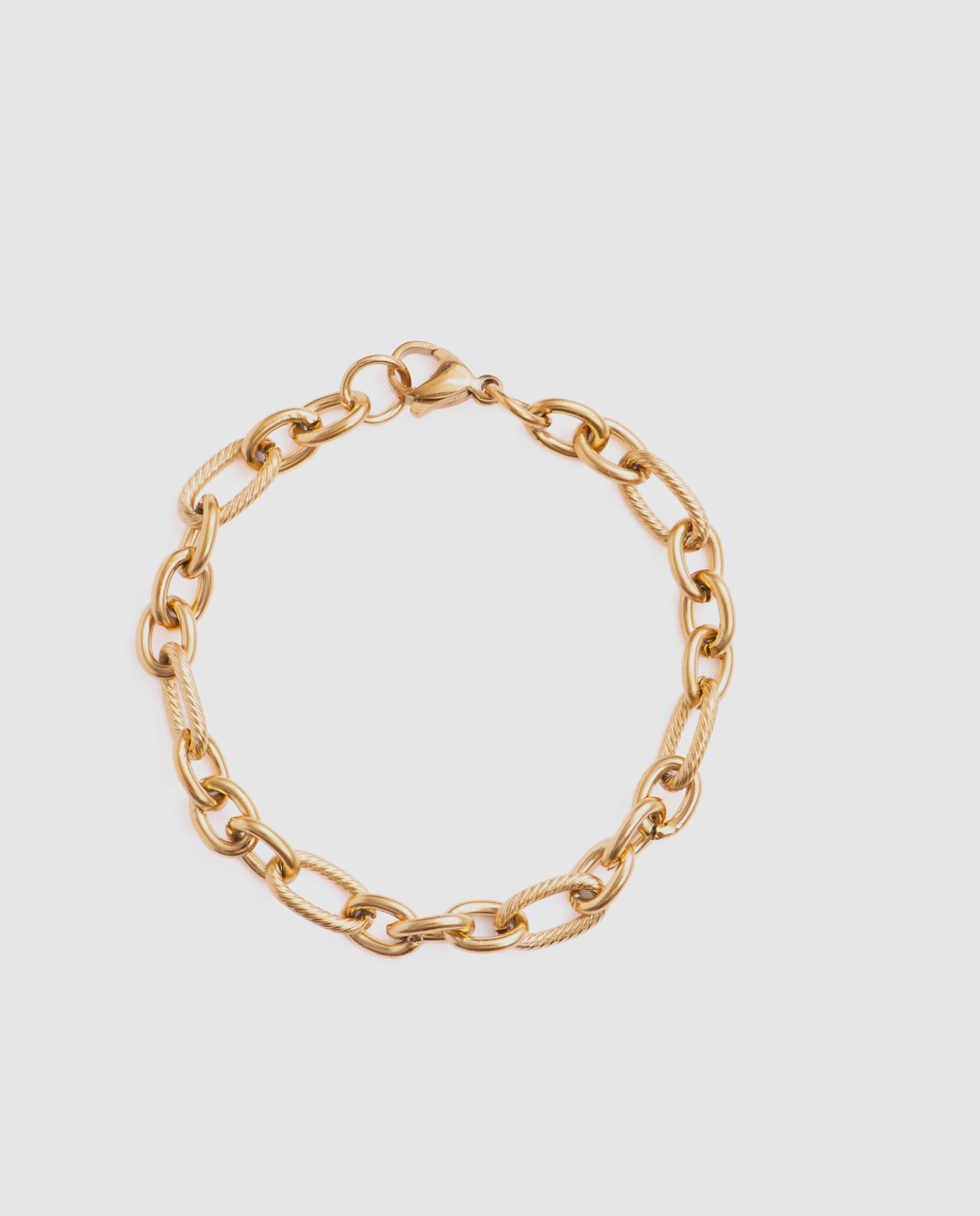 Pulseira de Correntes África Acabada em Ouro Amarelo de 18 Quilates Dourado-2