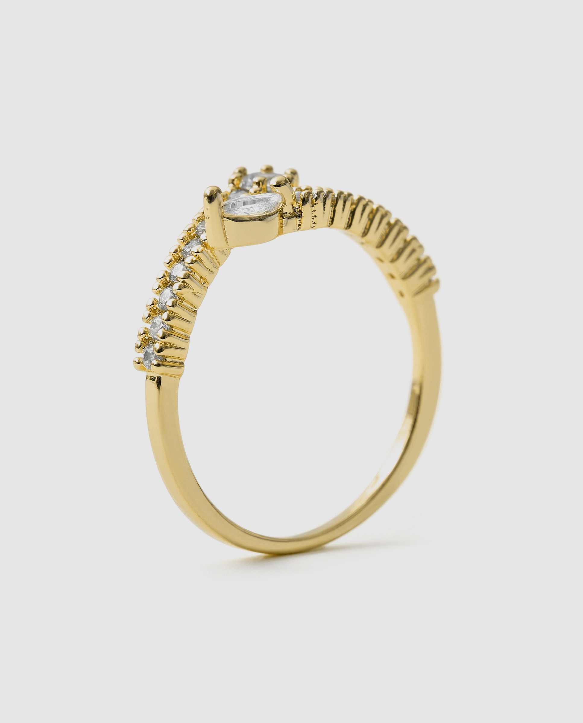 Anel Africa com Zirconita Brilhante em Ouro Amarelo de 18k Dourado-1