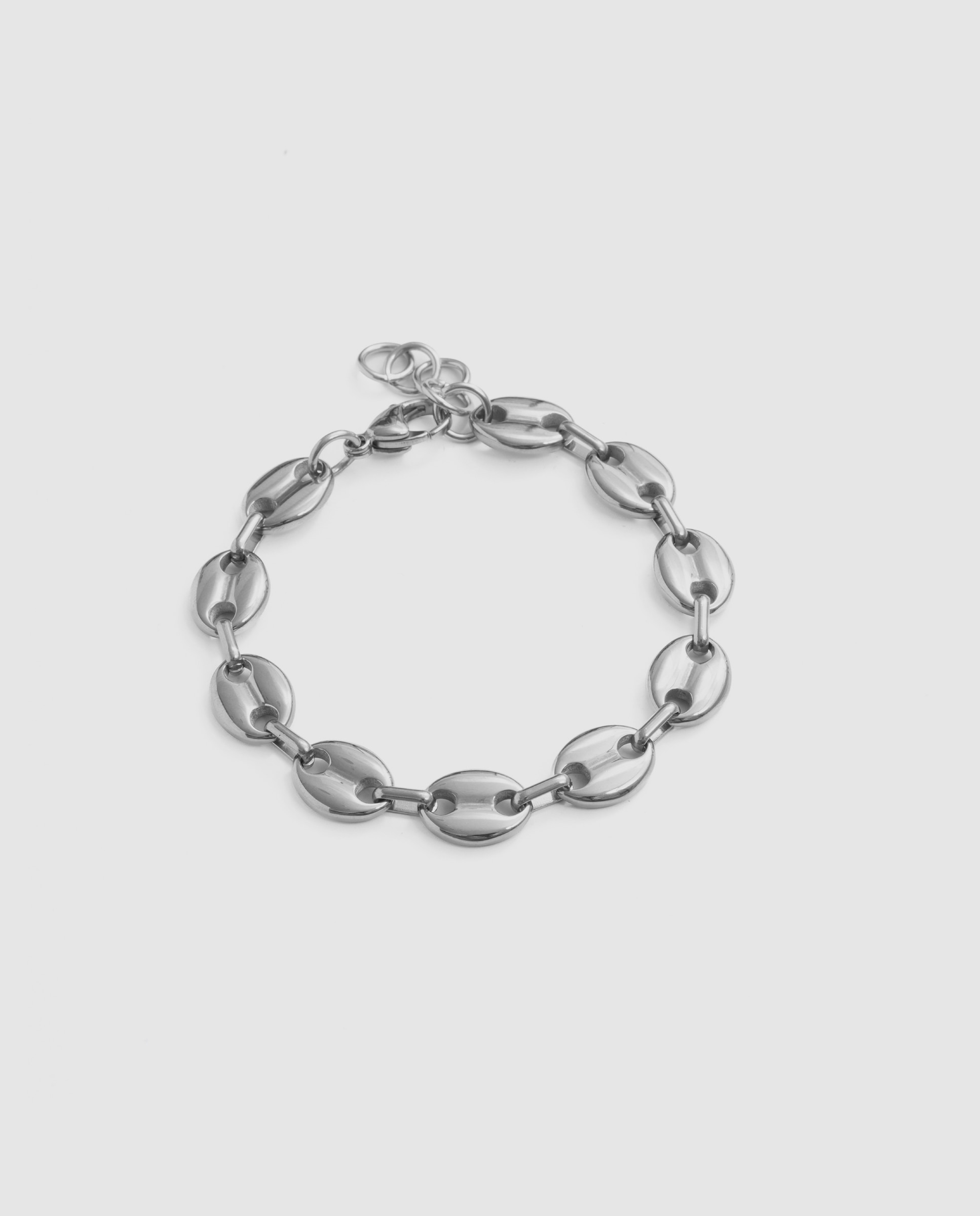 Pulseira de Correntes África Acabada em Ródio Prateado-1