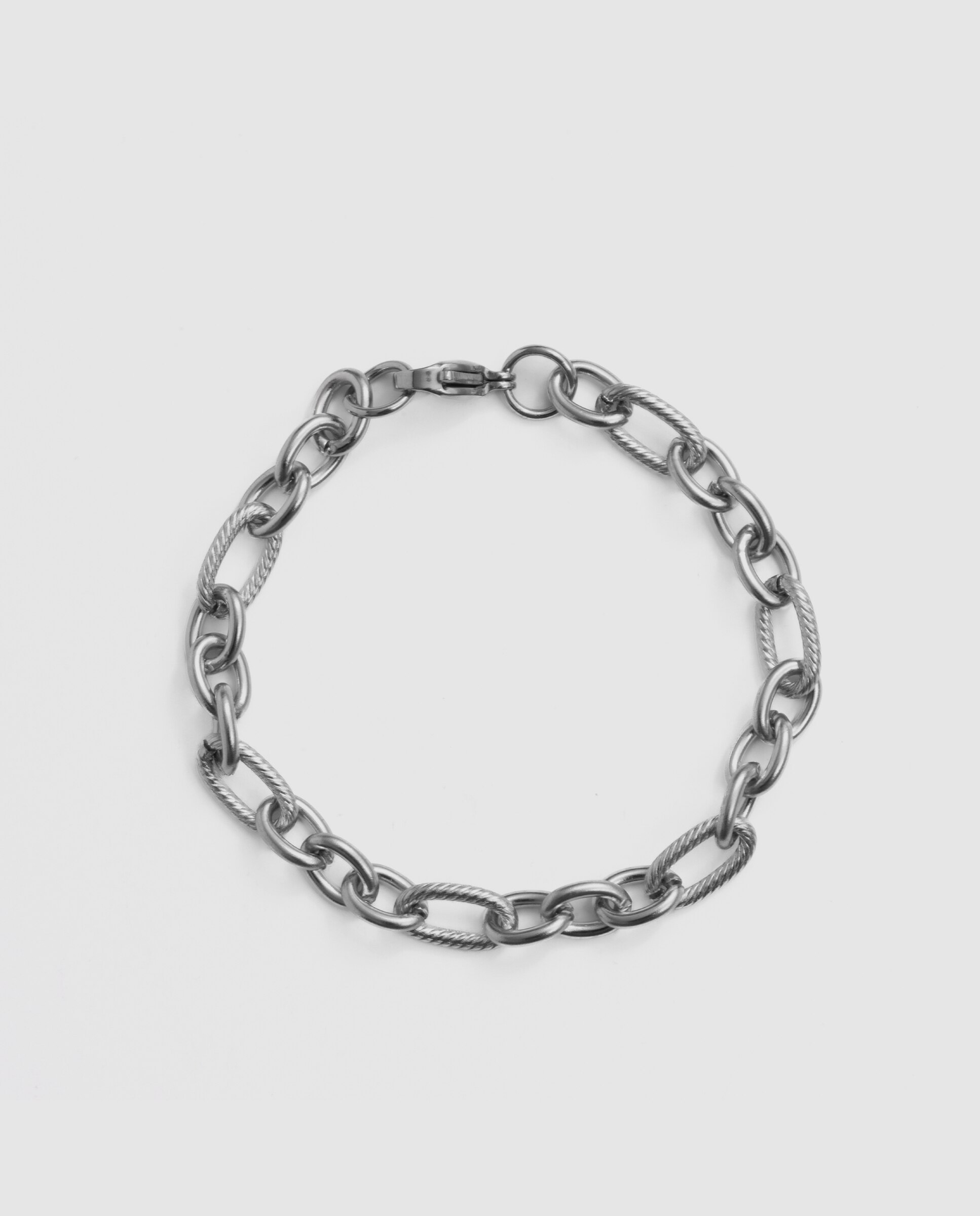 Pulseira de Correntes África Acabada em Ródio Prateado-2