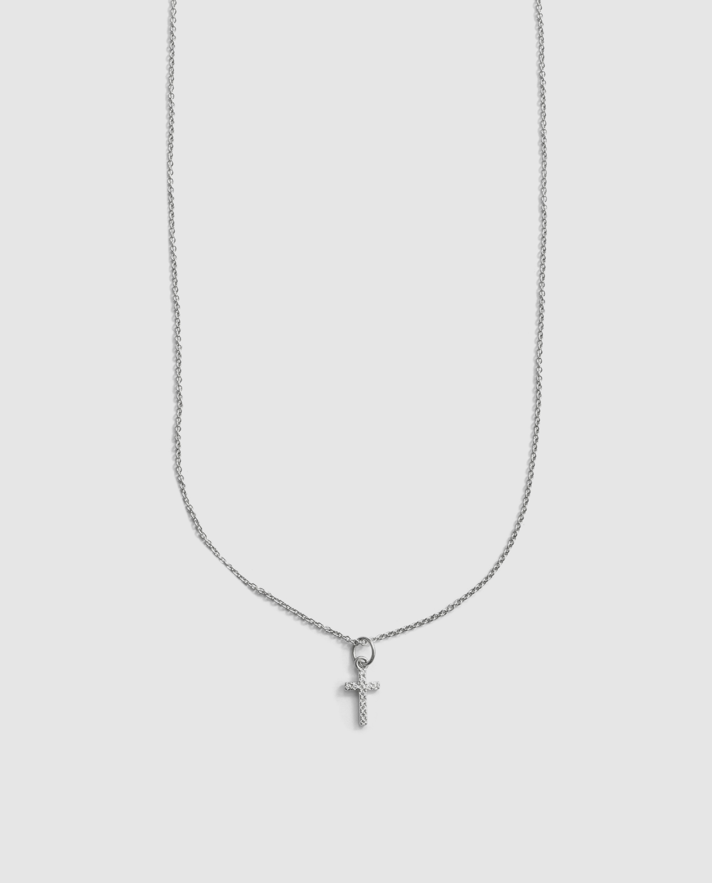 Colar Promoções com Zircônia Brilhante e Acabamento em Ródio Dourado-1