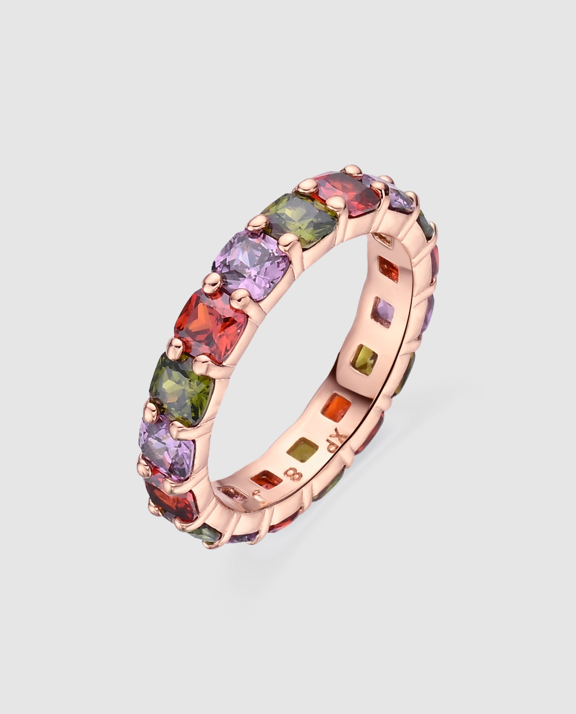 Anel Special Edition com Zirconita Multicolor Acabado em Ouro Rosa 18k Multicolor-1