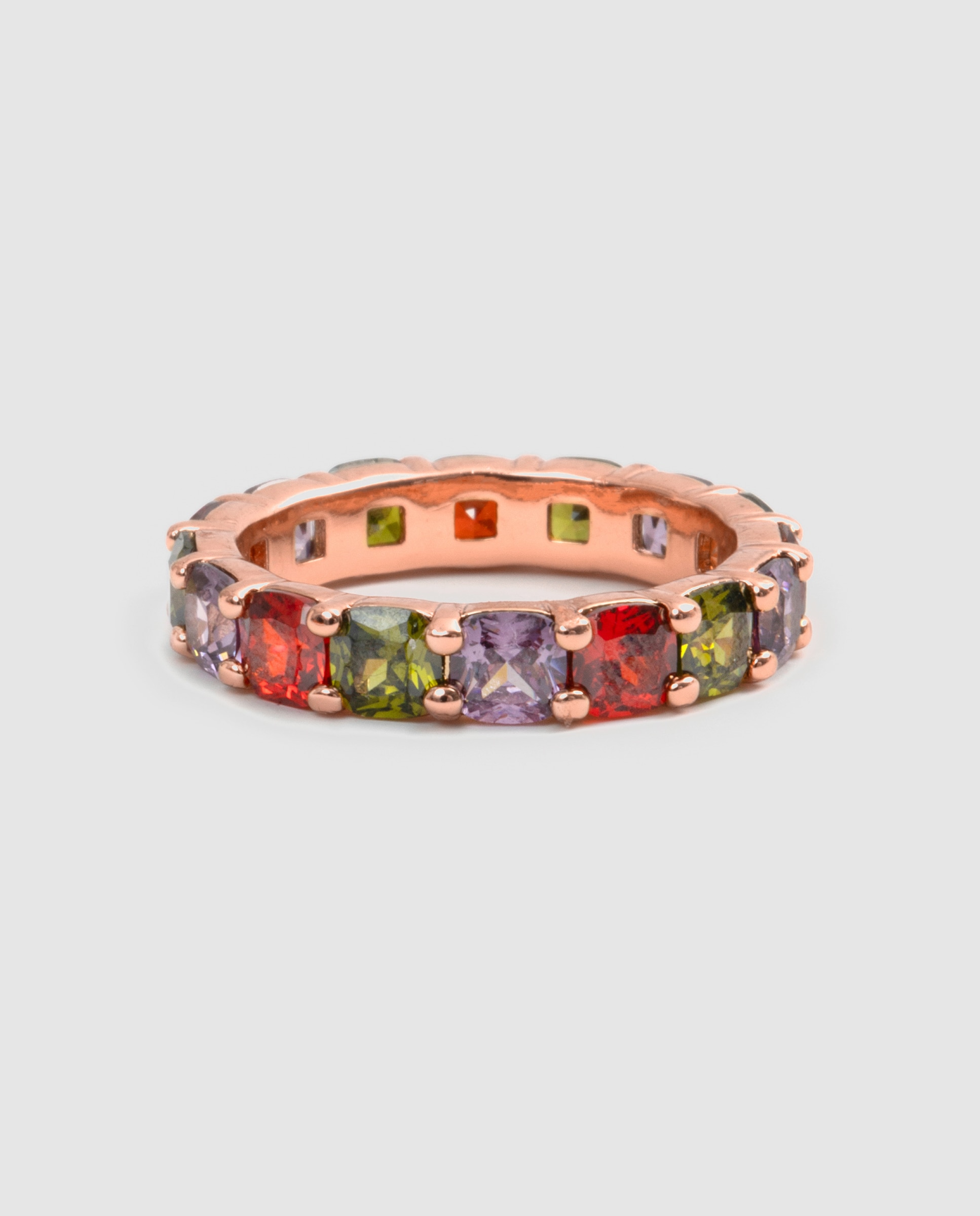Anel Special Edition com Zirconita Multicolor Acabado em Ouro Rosa 18k Multicolor-3