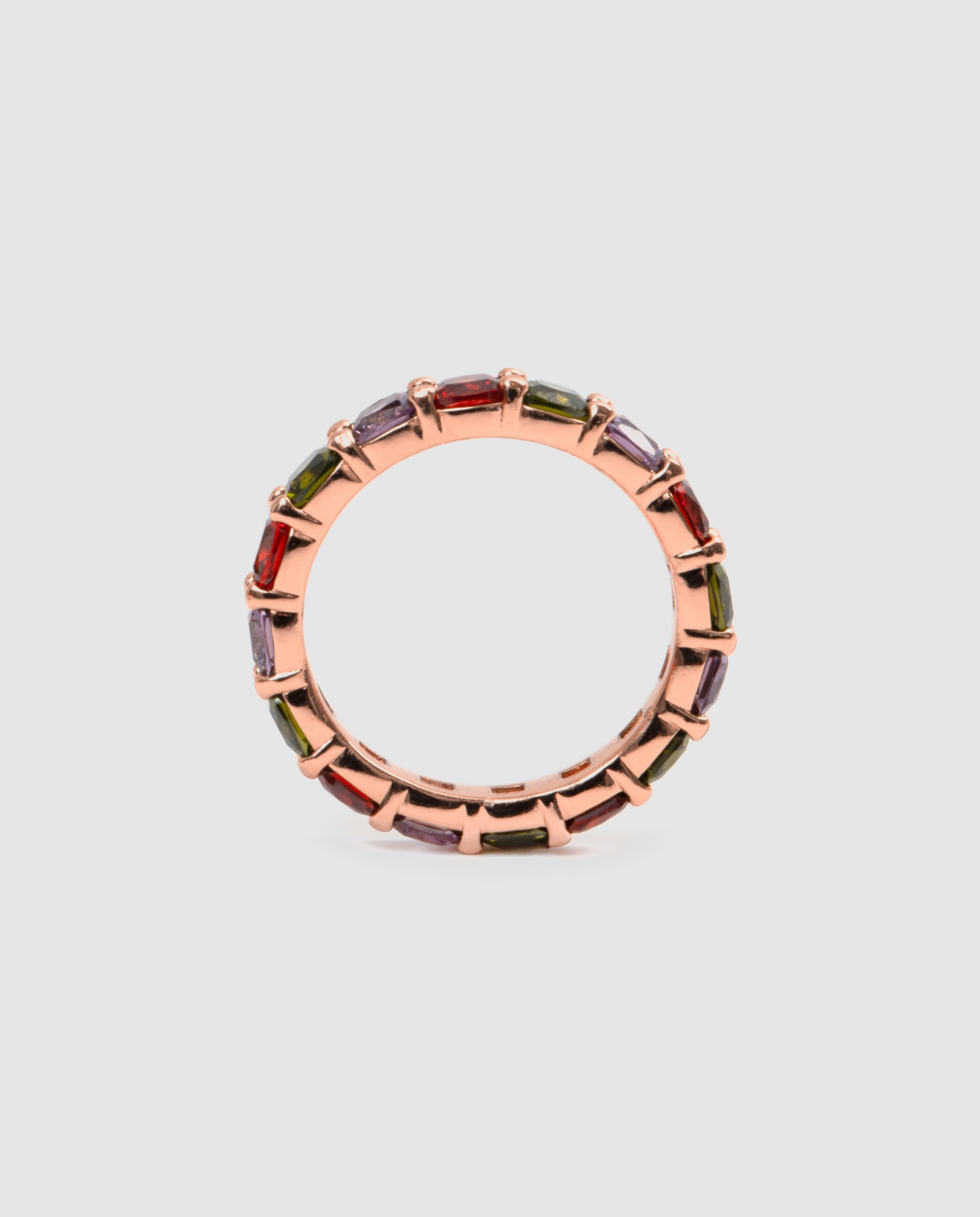 Anel Special Edition com Zirconita Multicolor Acabado em Ouro Rosa 18k Multicolor-4