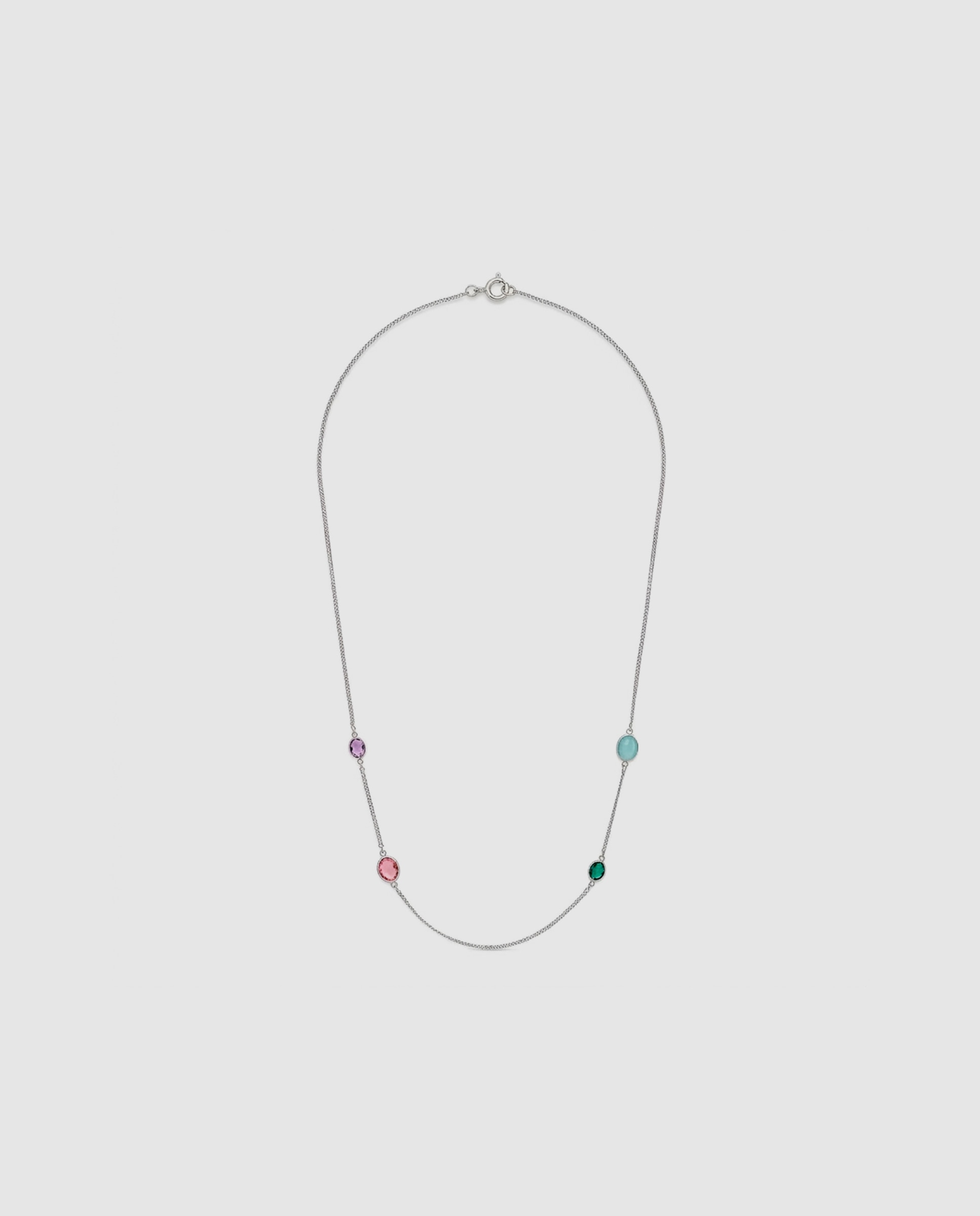 Colar Special Edition com Acabamento em Ródio e Zirconita Multicolor Multicolor-2