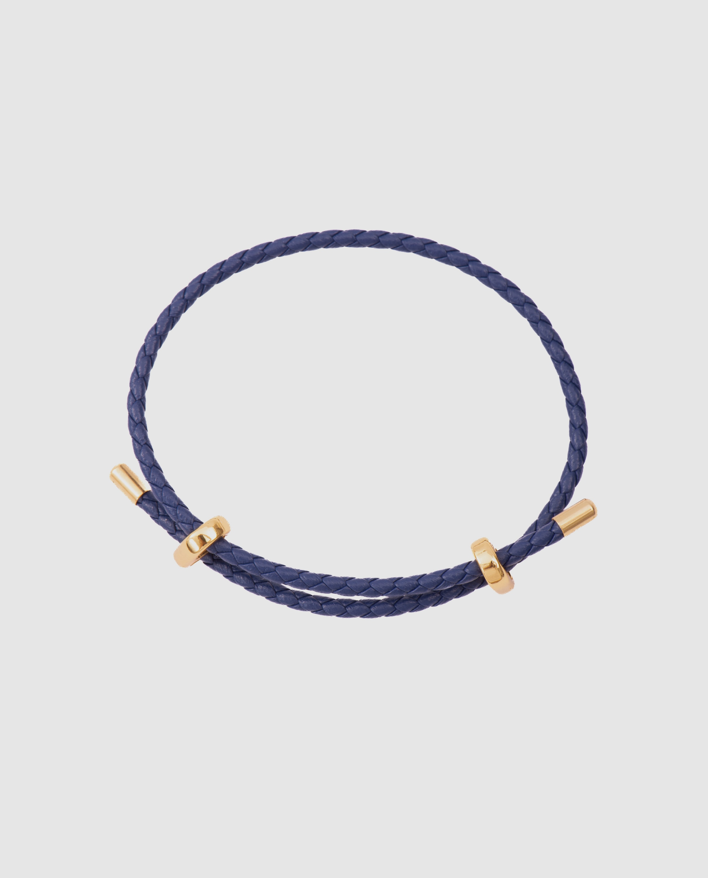 Pulseira Special Edition com Couro Acabada em Ouro Amarelo de 18k Azul-3