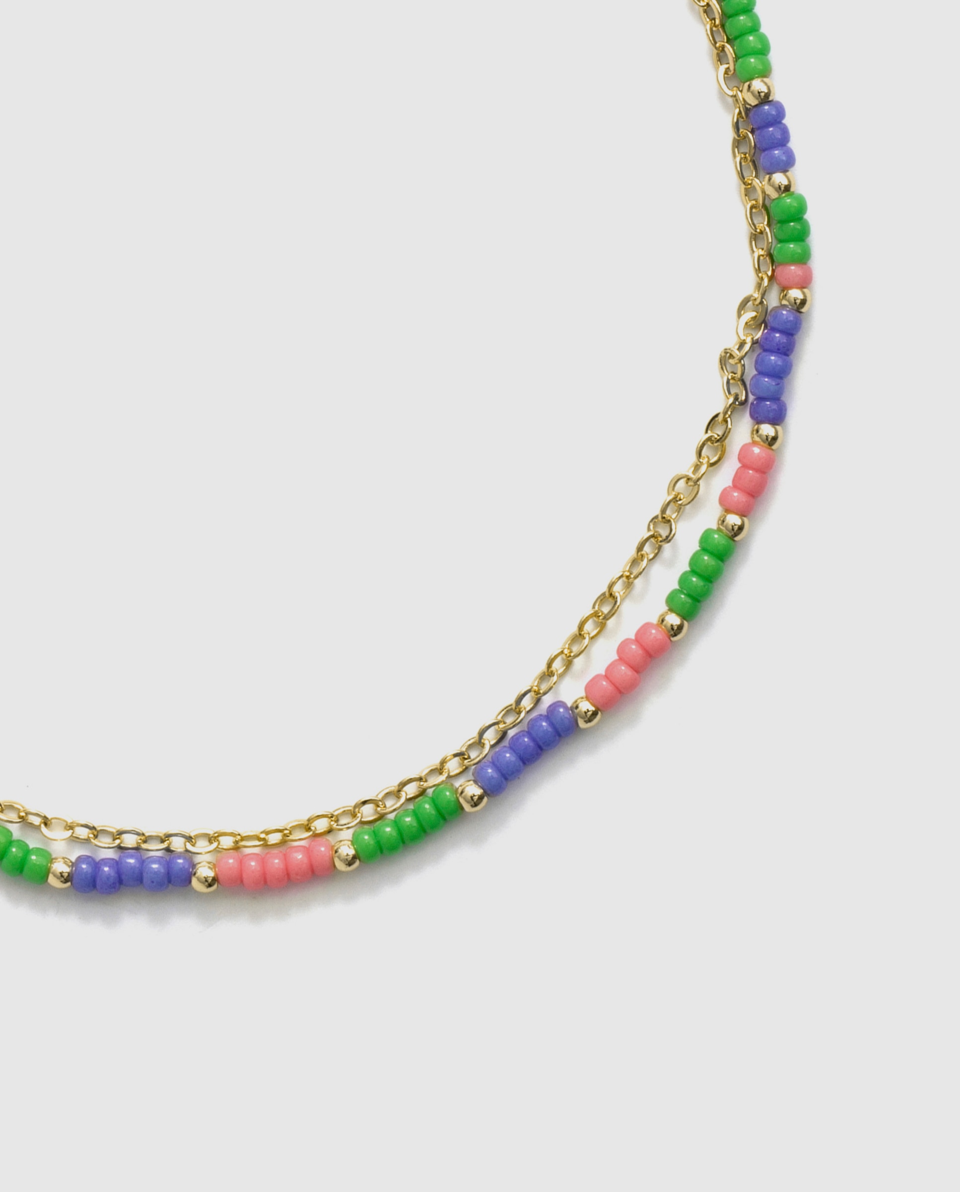 Pulseira Tornozeleira Africa Acabada em Ouro Amarelo de 18k com Cristal Roxo-6