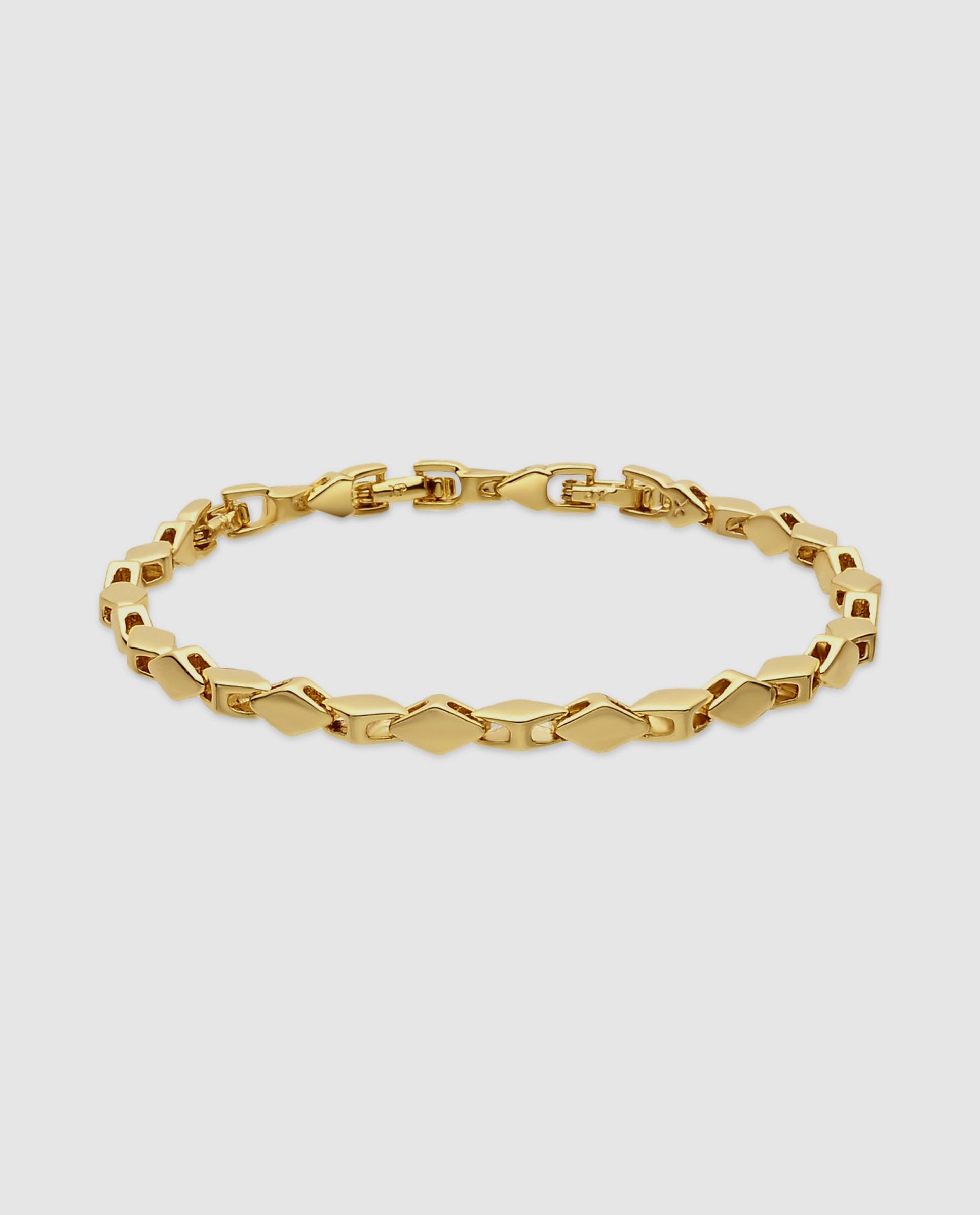 Pulseira de Corrente Special Edition Acabada em Ouro Amarelo de 18k Dourado-1