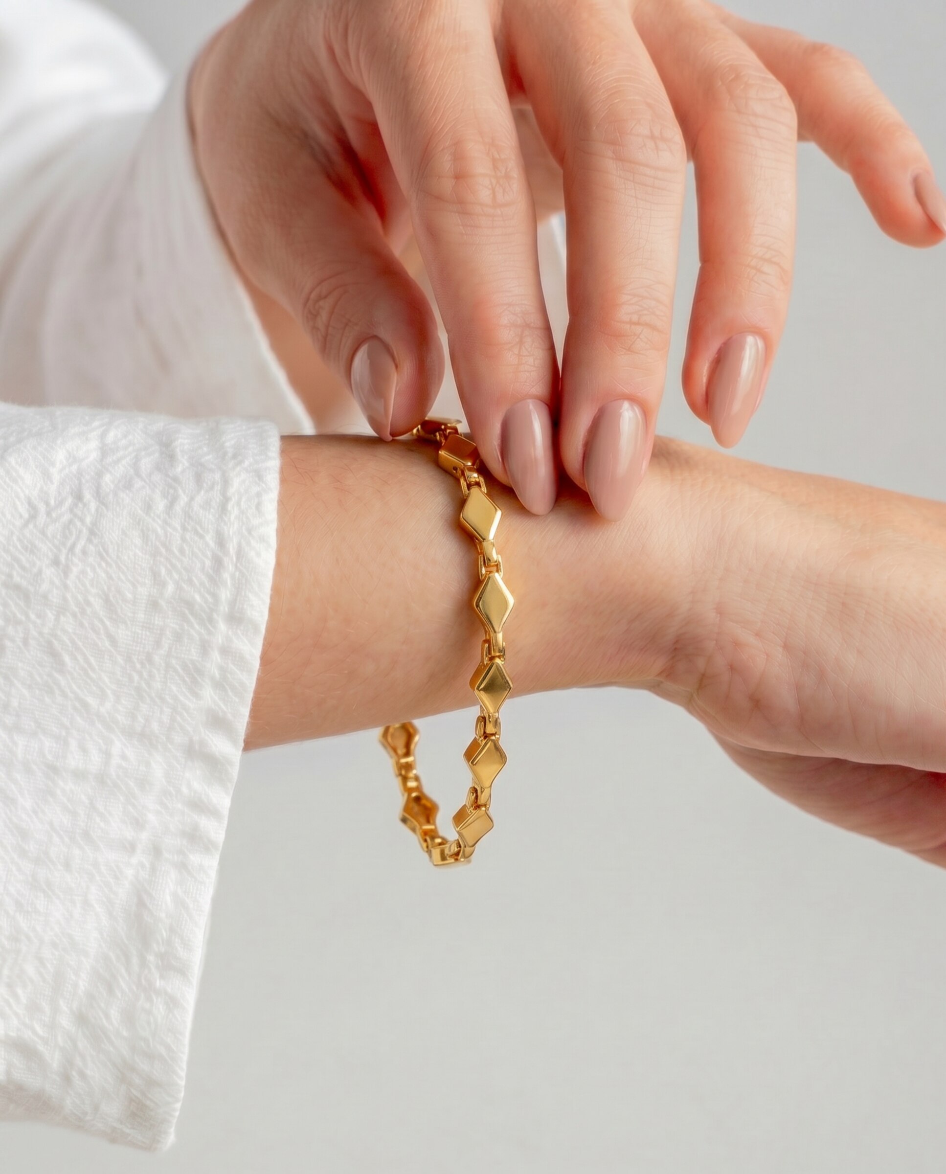 Pulseira de Corrente Special Edition Acabada em Ouro Amarelo de 18k Dourado-5