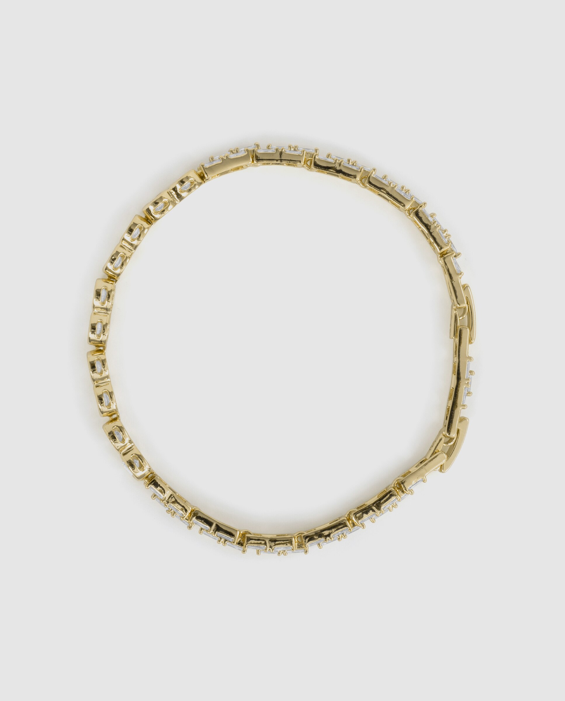 Pulseira de Corrente Special Edition Acabada em Ouro Amarelo de 18k com Zirconita Brilhante Dourado-3