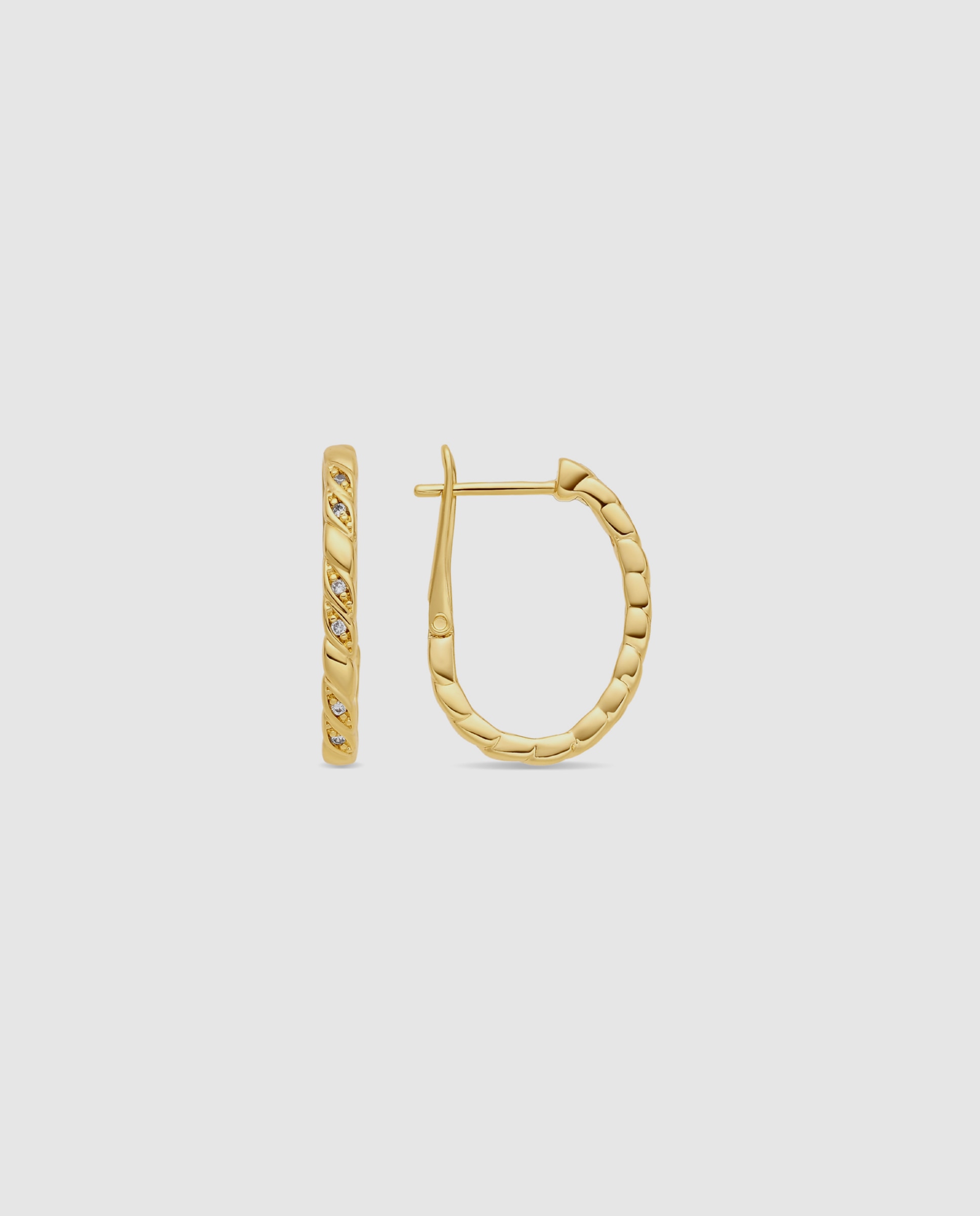 Imagem 0 de Brincos de Aro Special Edition com Acabamento em Ouro Amarelo de 18k e Zirconita Brilhante