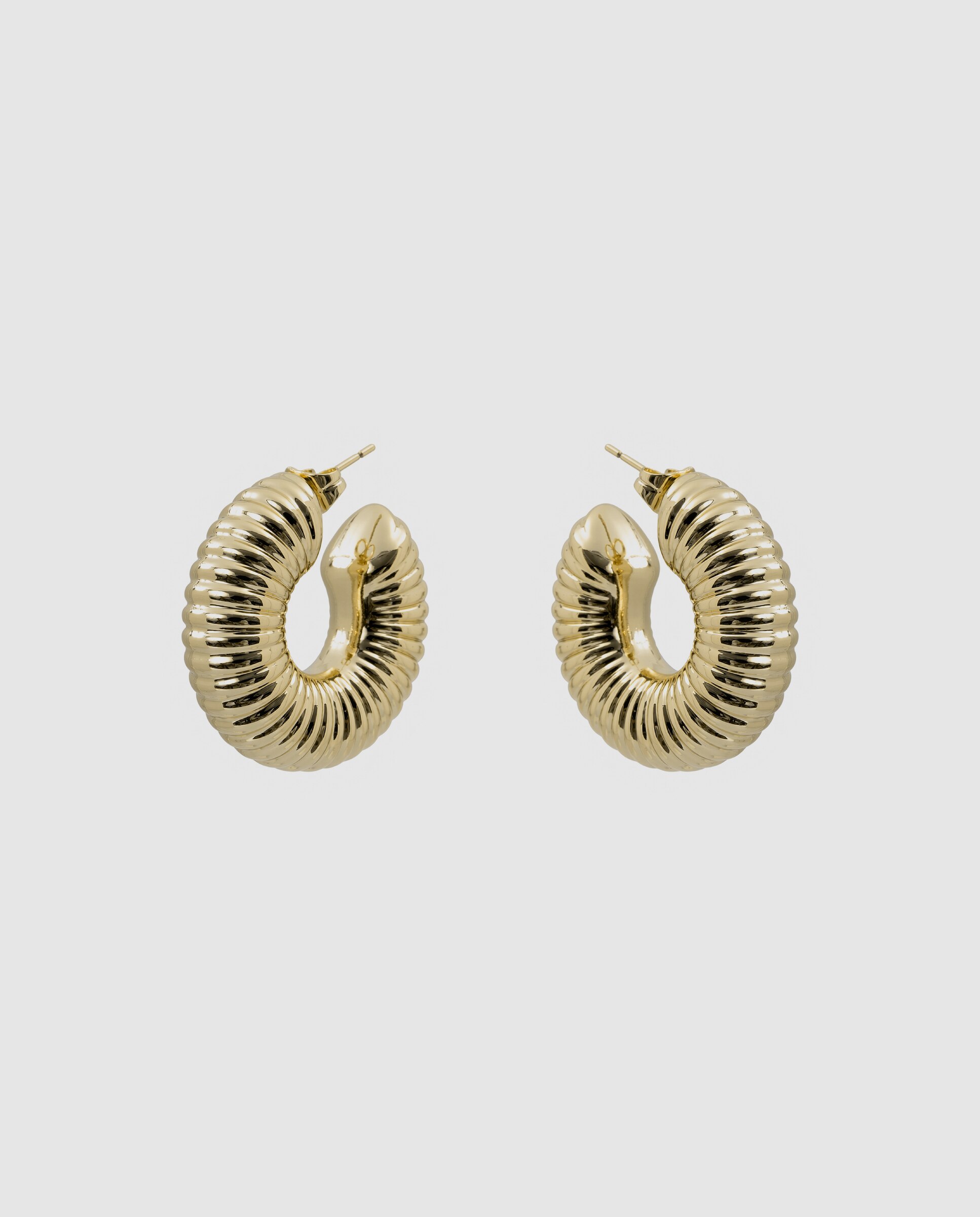 Brincos de Argola Special Edition com Acabamentos em Ouro Amarelo de 18k Dourado-3