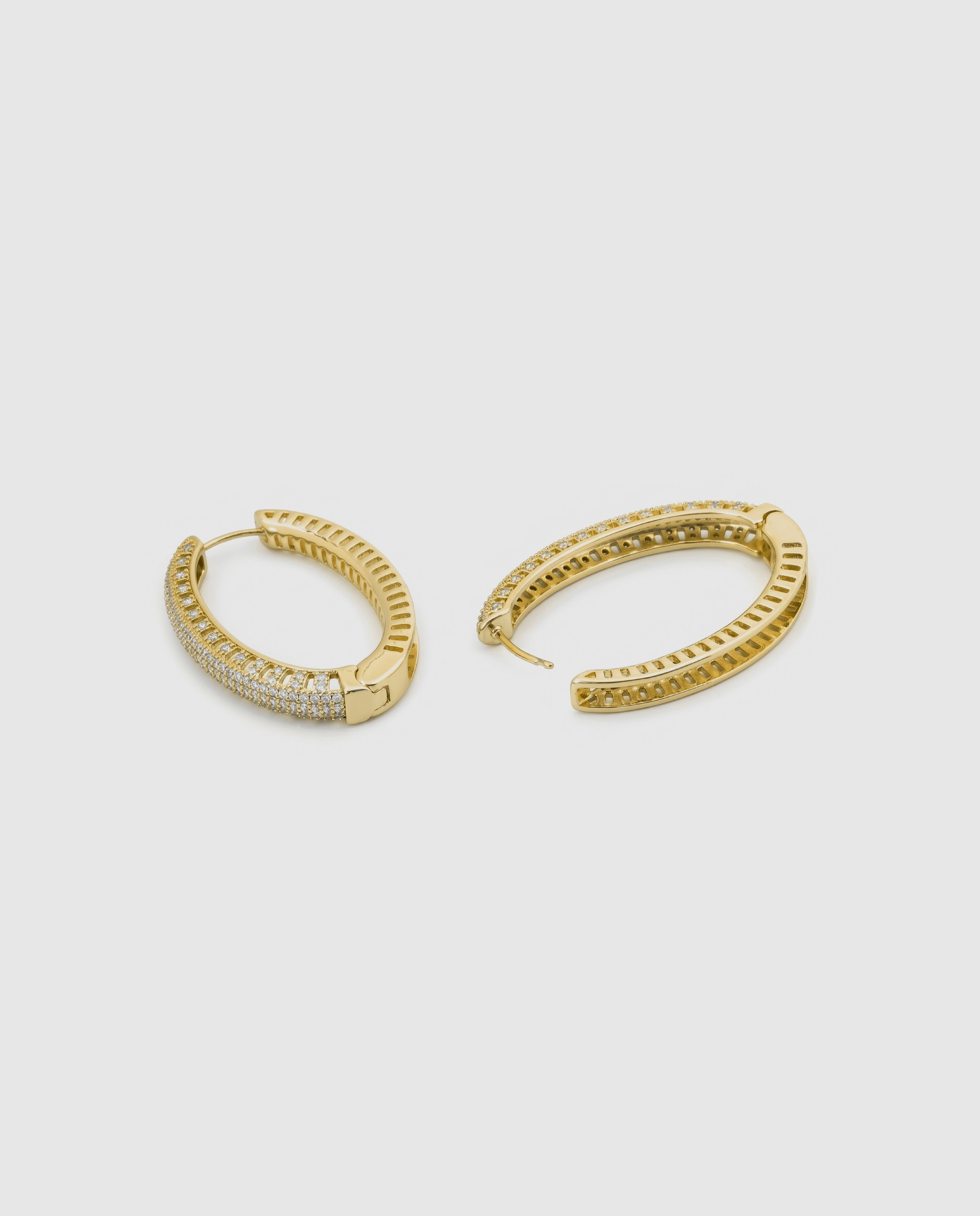 Brincos de Aro Special Edition com Acabamentos em Ouro Amarelo de 18k e Zirconita Brilhante Dourado-6