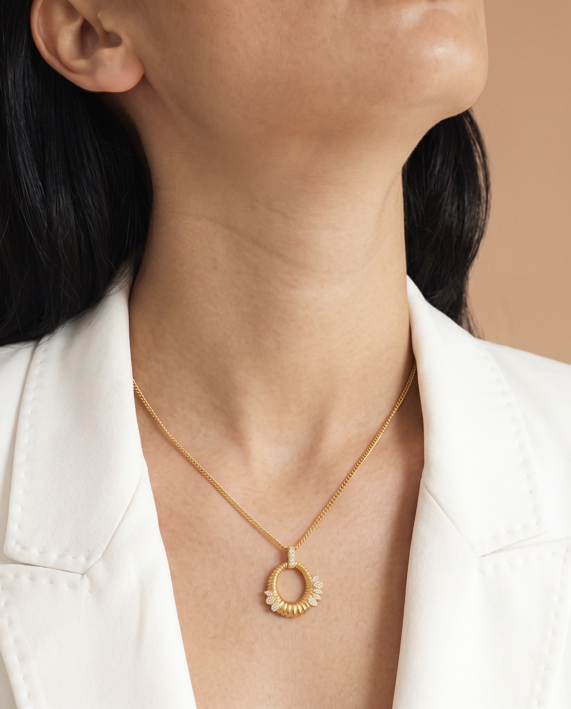 Colar Special Edition com Acabamento em Ouro Amarelo de 18k e Zirconita Brilhante Dourado-2