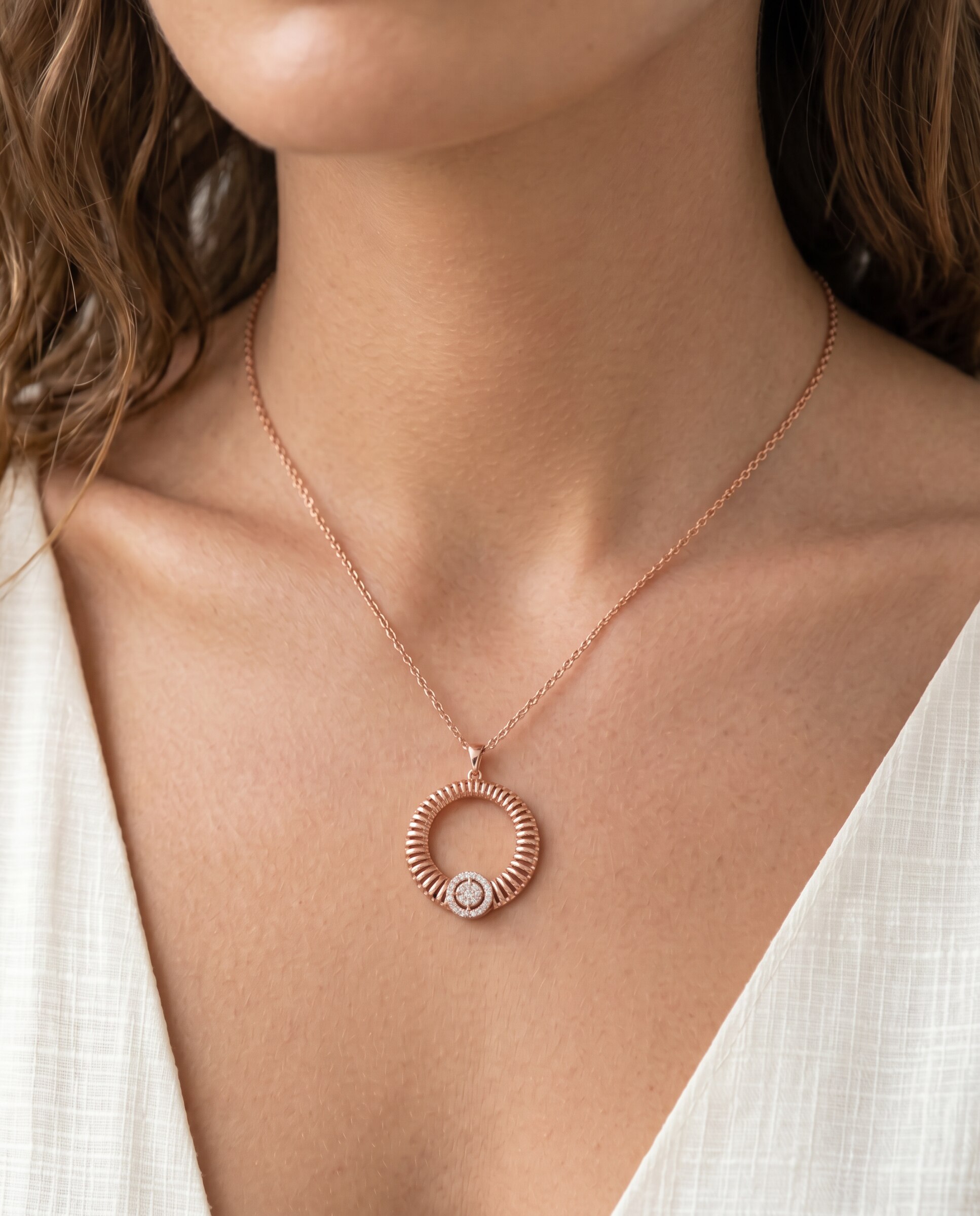 Colar Special Edition com Acabamento em Ouro Amarelo de 18k e Zirconita Brilhante Rosa-5
