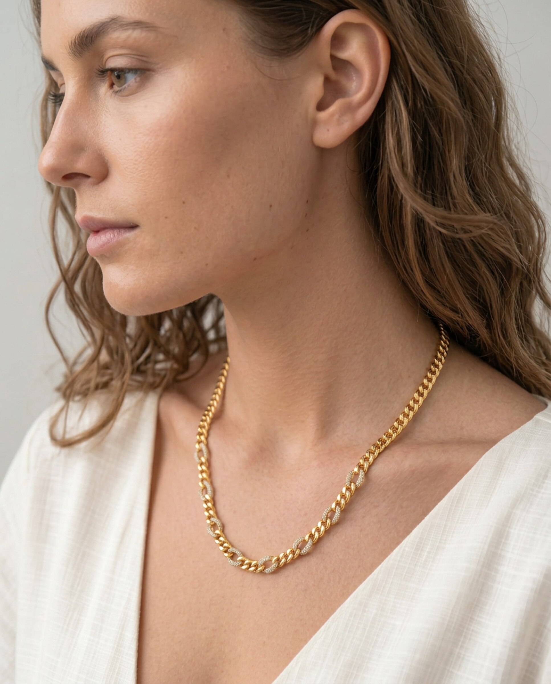 Colar Special Edition com Acabamento em Ouro Amarelo de 18k e Zirconita Brilhante Dourado-5