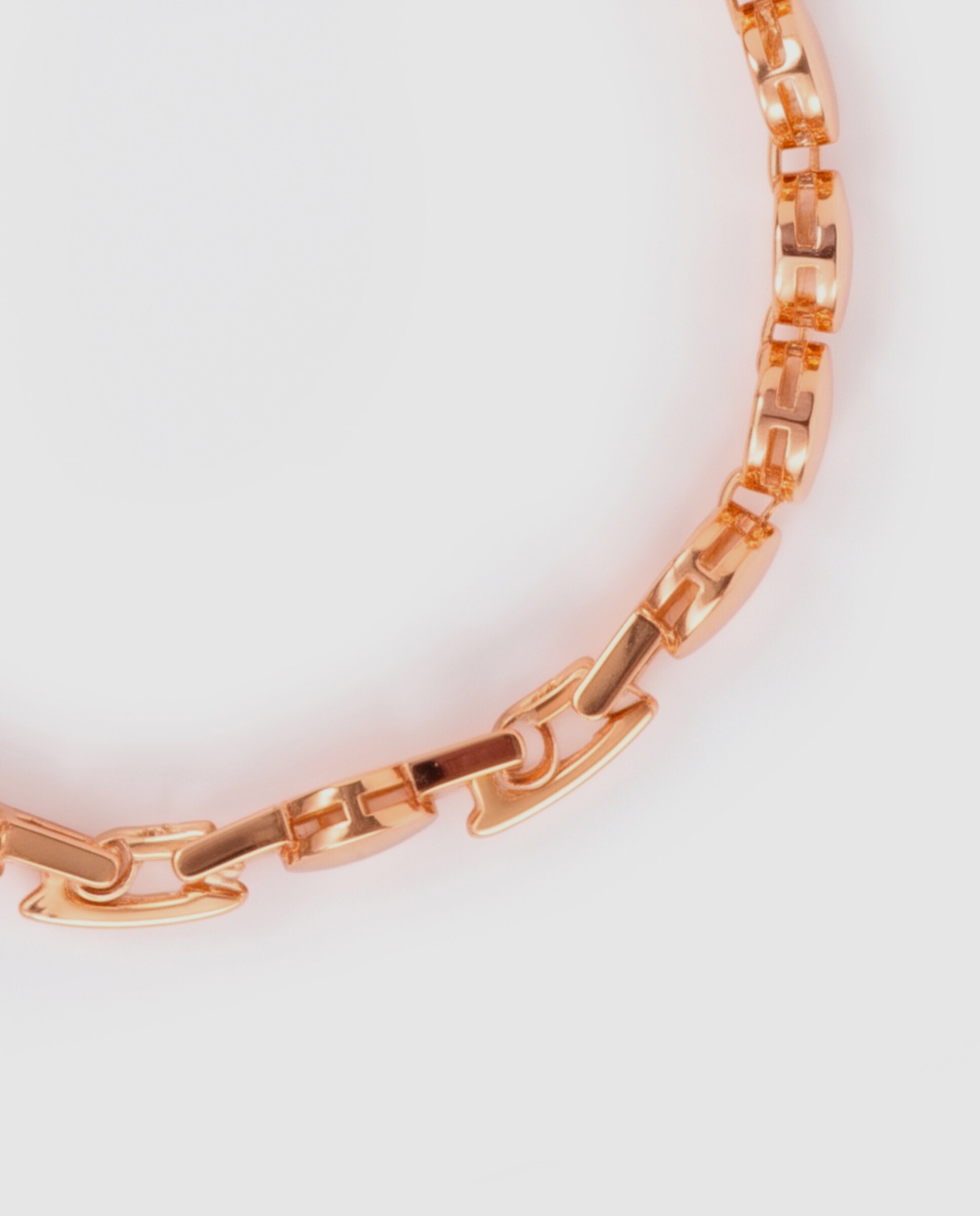 Pulseira de Corrente Special Edition Acabada em Ouro Amarelo de 18k com Zirconita Brilhante Rosa-7