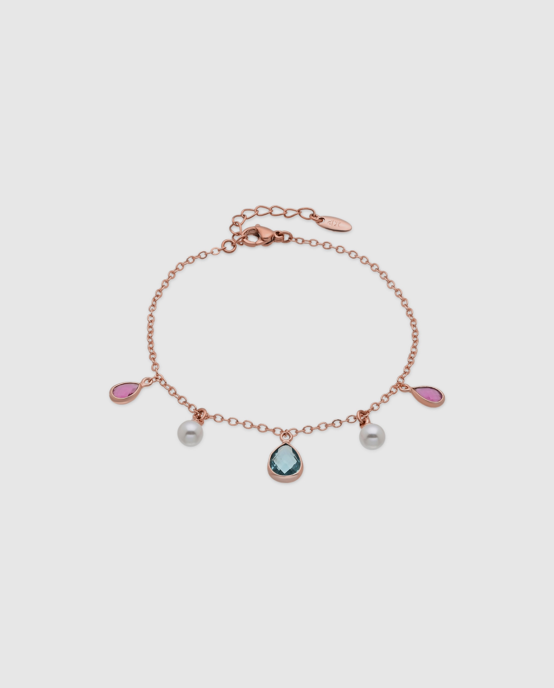 Pulseira Special Edition Acabada em Ouro Rosa de 18k com Pérola Branca Multicolor-1