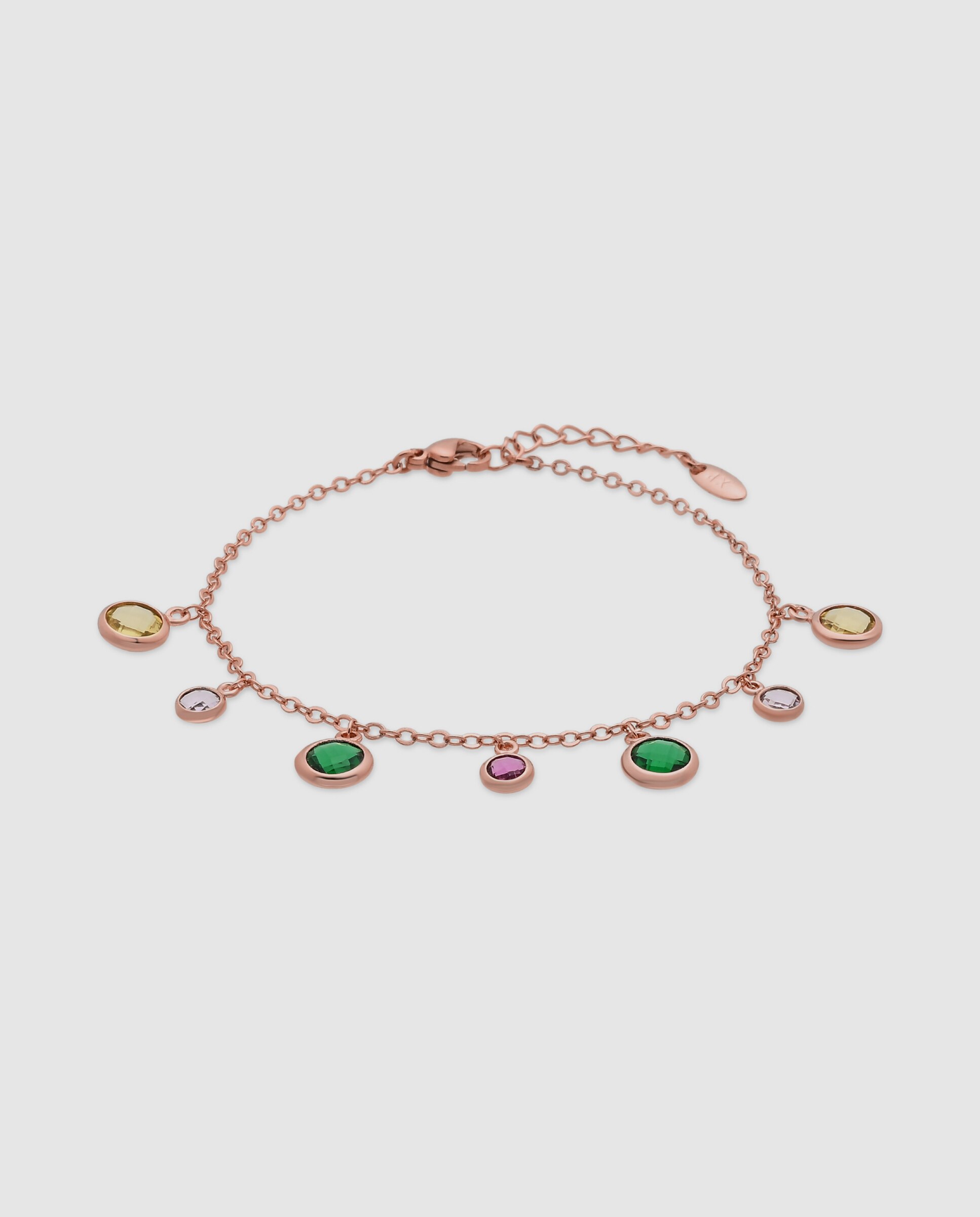 Pulseira Special Edition Acabada em Ouro Rosa de 18k com Zirconita Multicolor-1