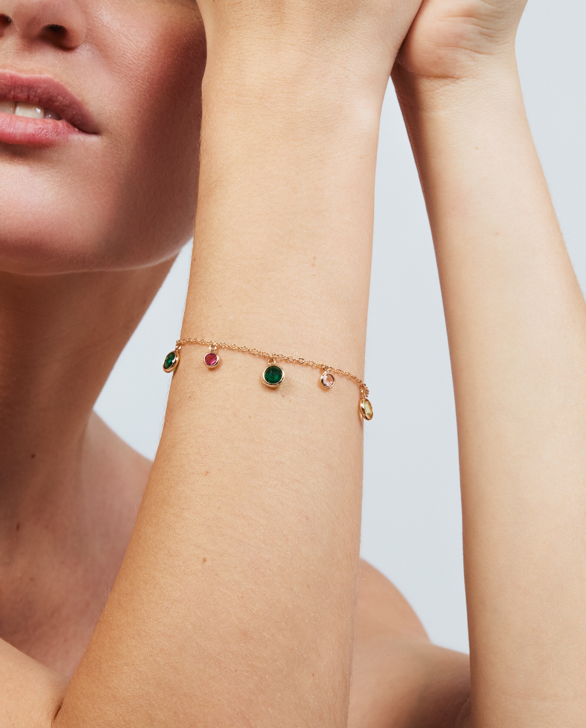 Pulseira Special Edition Acabada em Ouro Rosa de 18k com Zirconita Multicolor-4