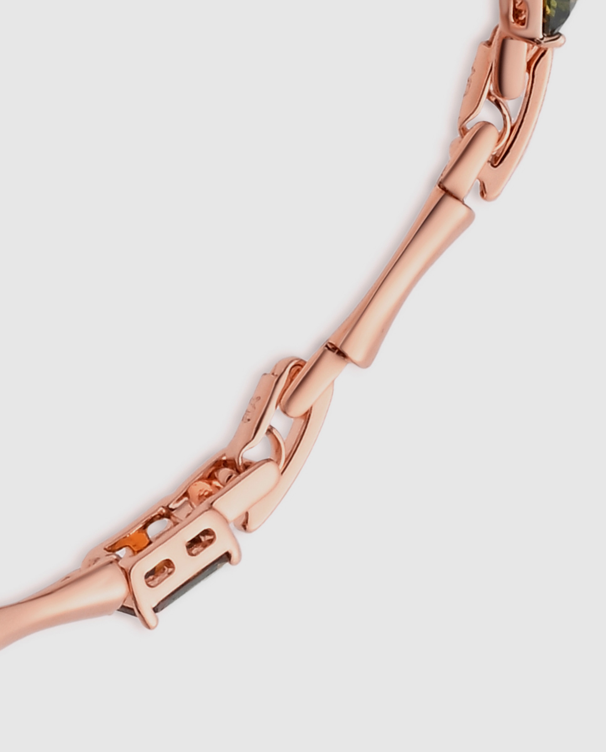 Pulseira de Corrente Special Edition Acabada em Ouro Rosa de 18k com Zirconita Multicolor-7