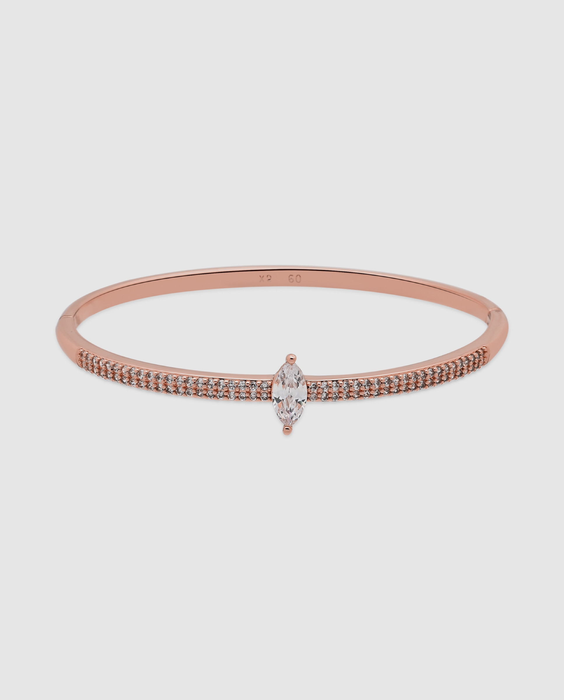Pulseira de Corrente Special Edition Acabada em Ouro Rosa de 18k com Zirconita Brilhante Rosa-1