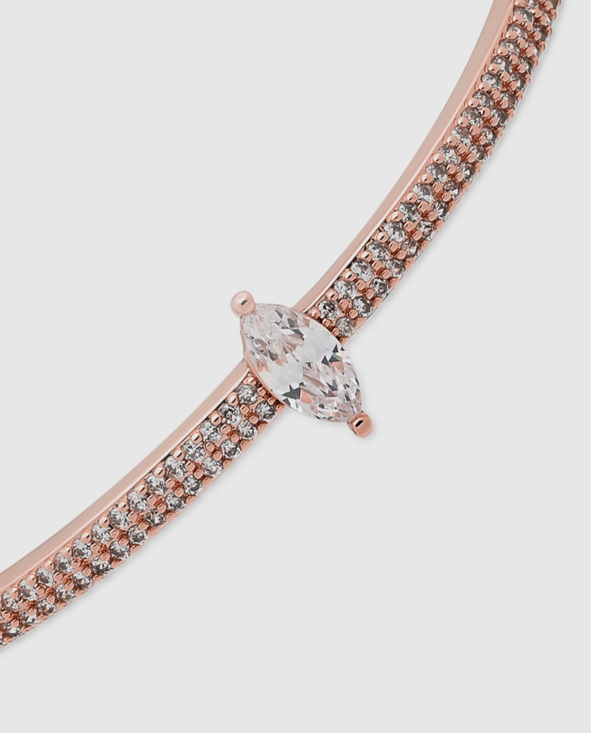 Pulseira de Corrente Special Edition Acabada em Ouro Rosa de 18k com Zirconita Brilhante Rosa-6