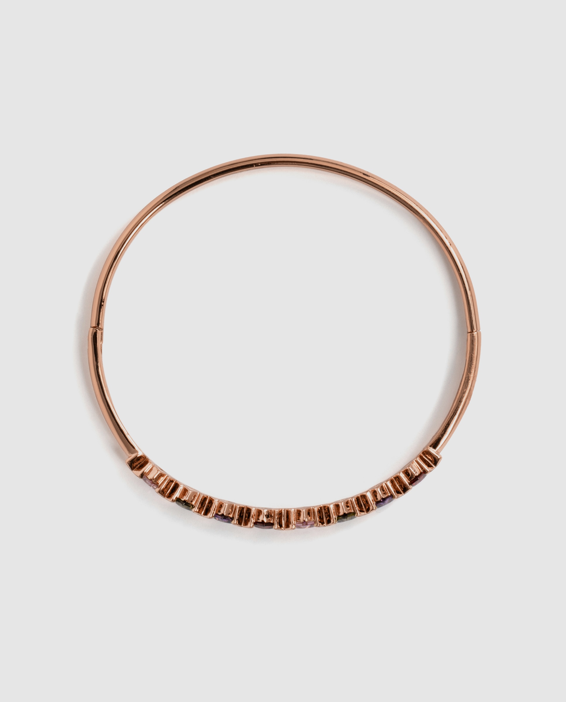 Pulseira de Corrente Special Edition Acabada em Ouro Rosa de 18k com Zirconita Multicolor-3