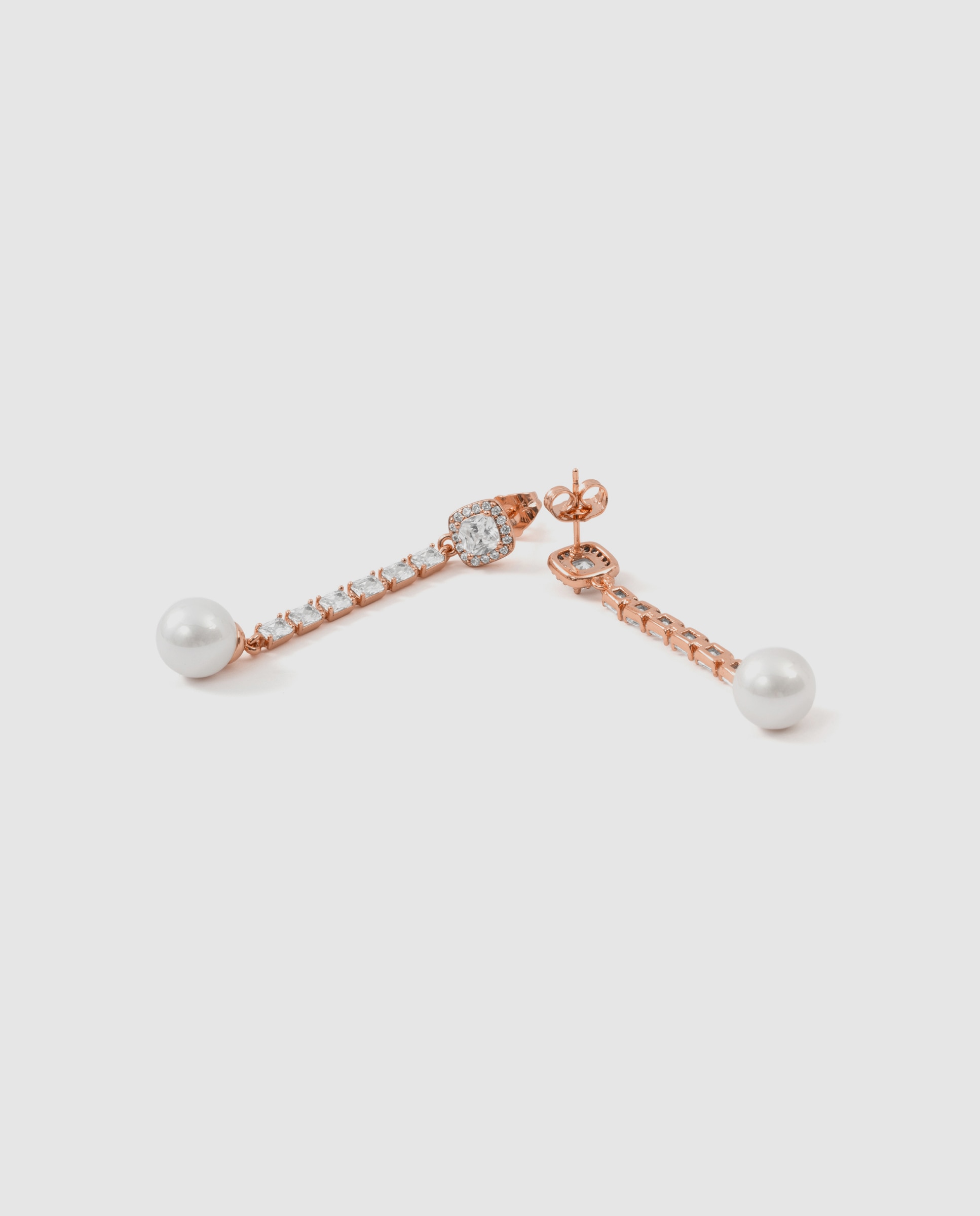 Brincos Special Edition com Acabamentos em Ouro Rosa de 18k e Pérola Branco-6