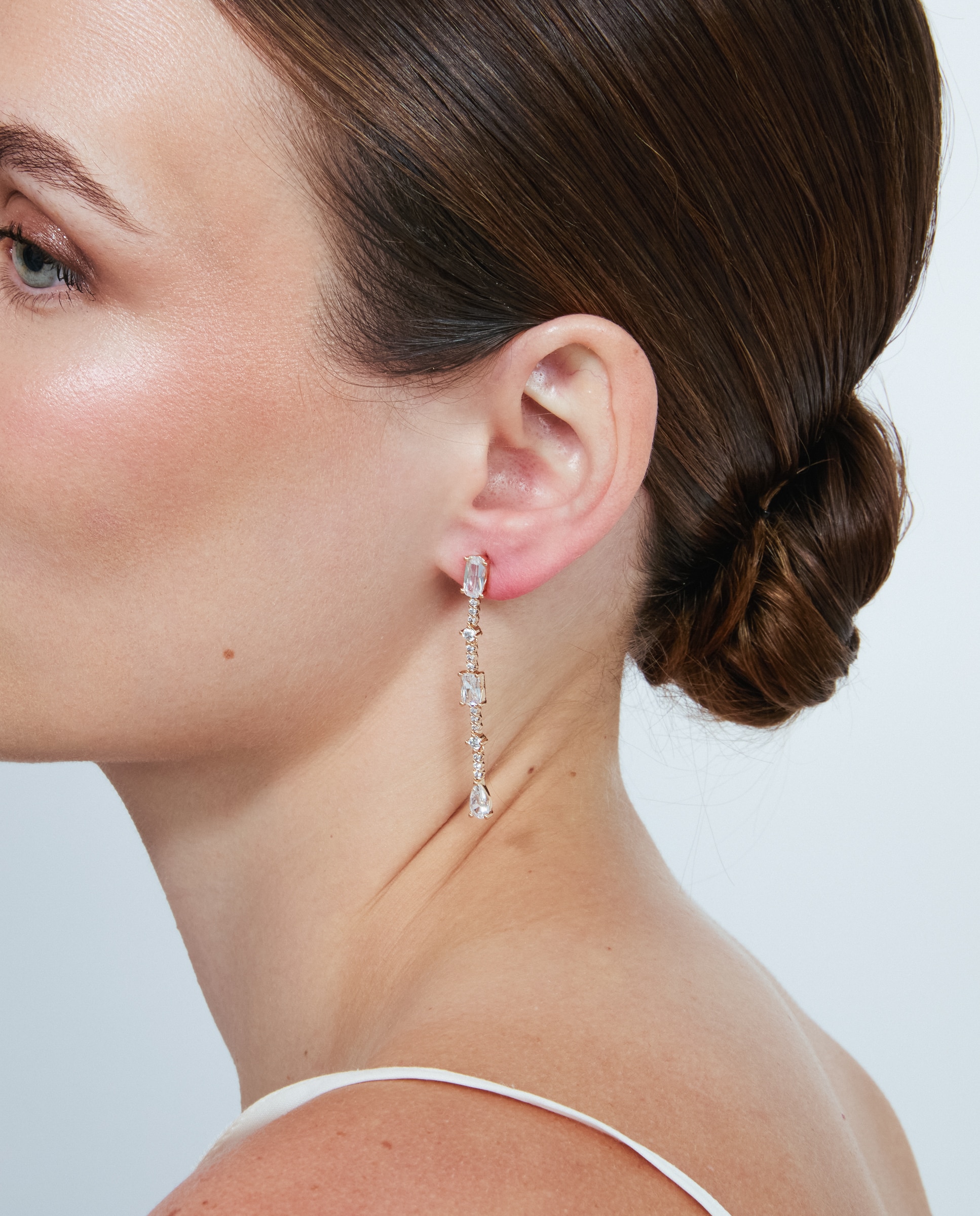 Brincos Special Edition com Acabamentos em Ouro Rosa 18k e Zirconita Brilhante Branco-4