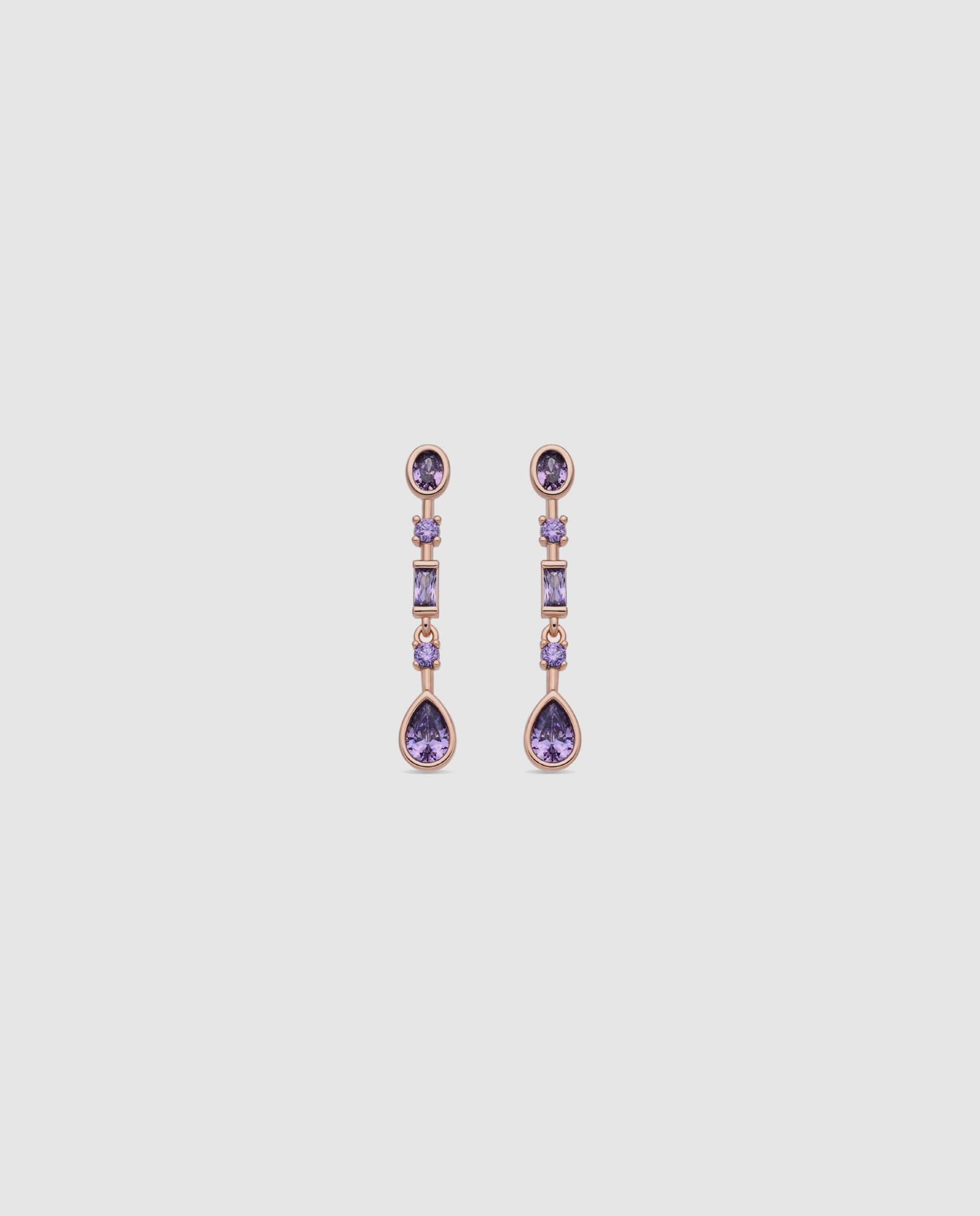 Imagem 0 de Brincos Special Edition com Acabamento em Ouro Rosa 18k e Zircônia Ametista