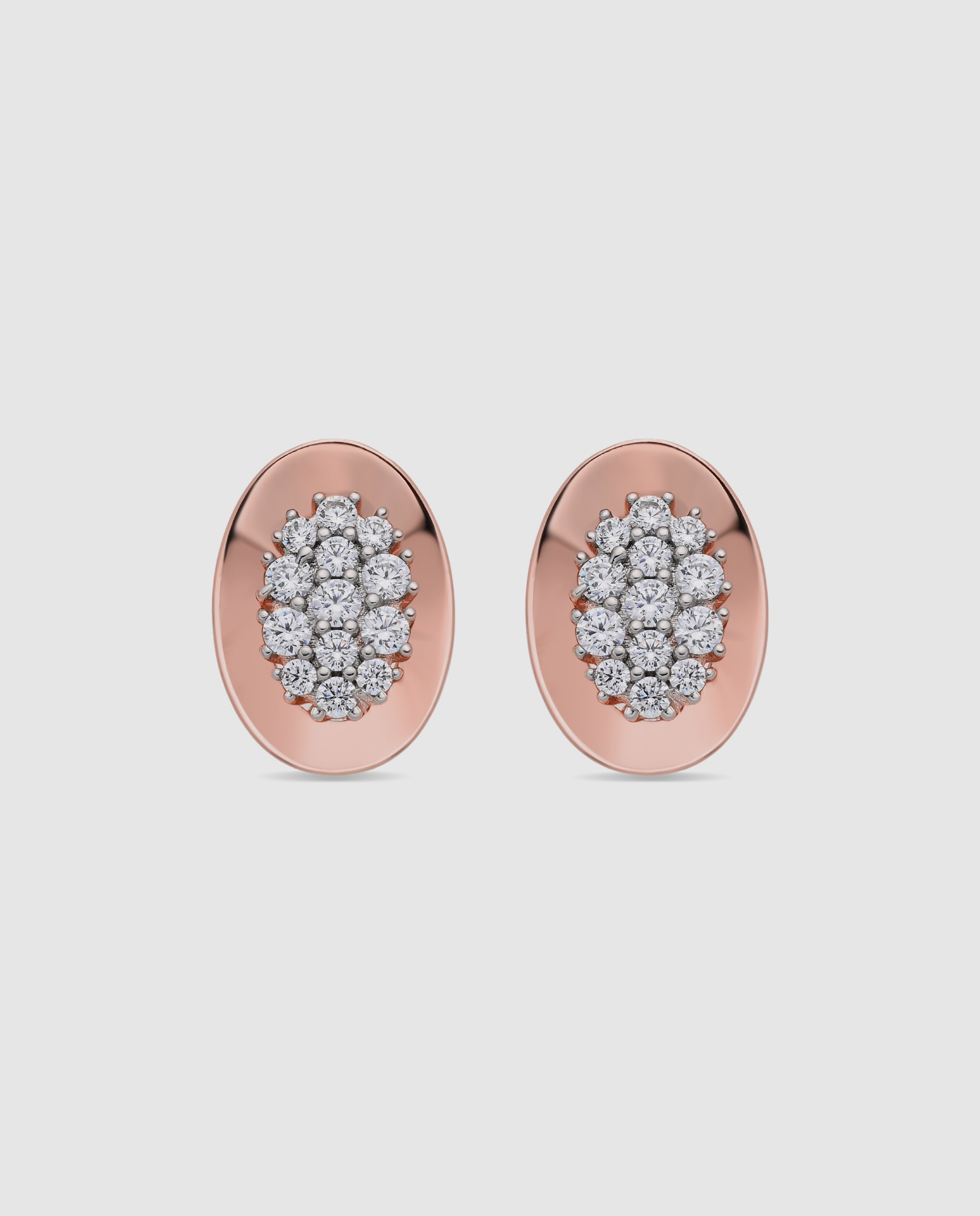 Brincos Special Edition com Acabamentos em Ouro Rosa de 18k e Zirconita Brilhante Rosa-1