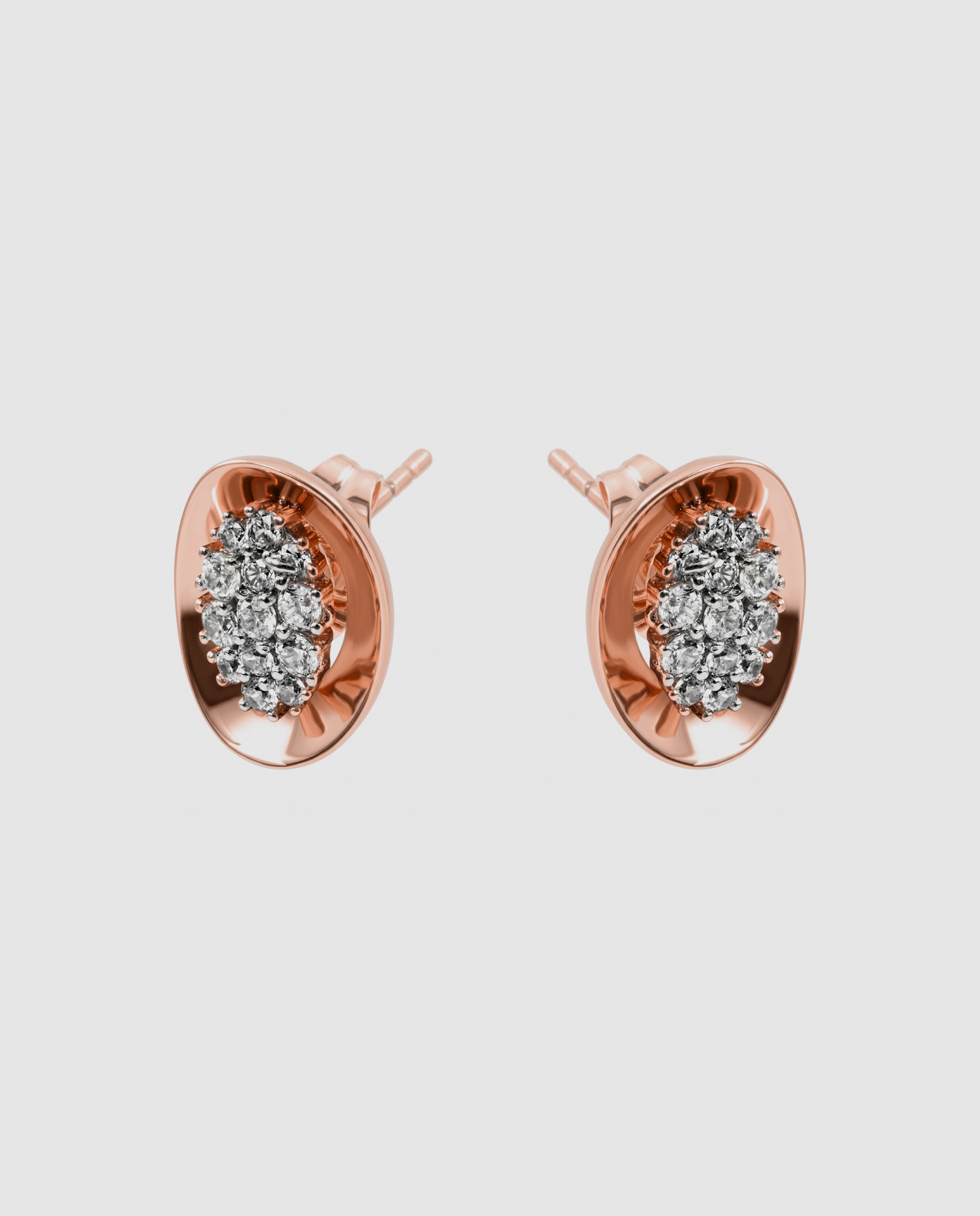 Brincos Special Edition com Acabamentos em Ouro Rosa de 18k e Zirconita Brilhante Rosa-3
