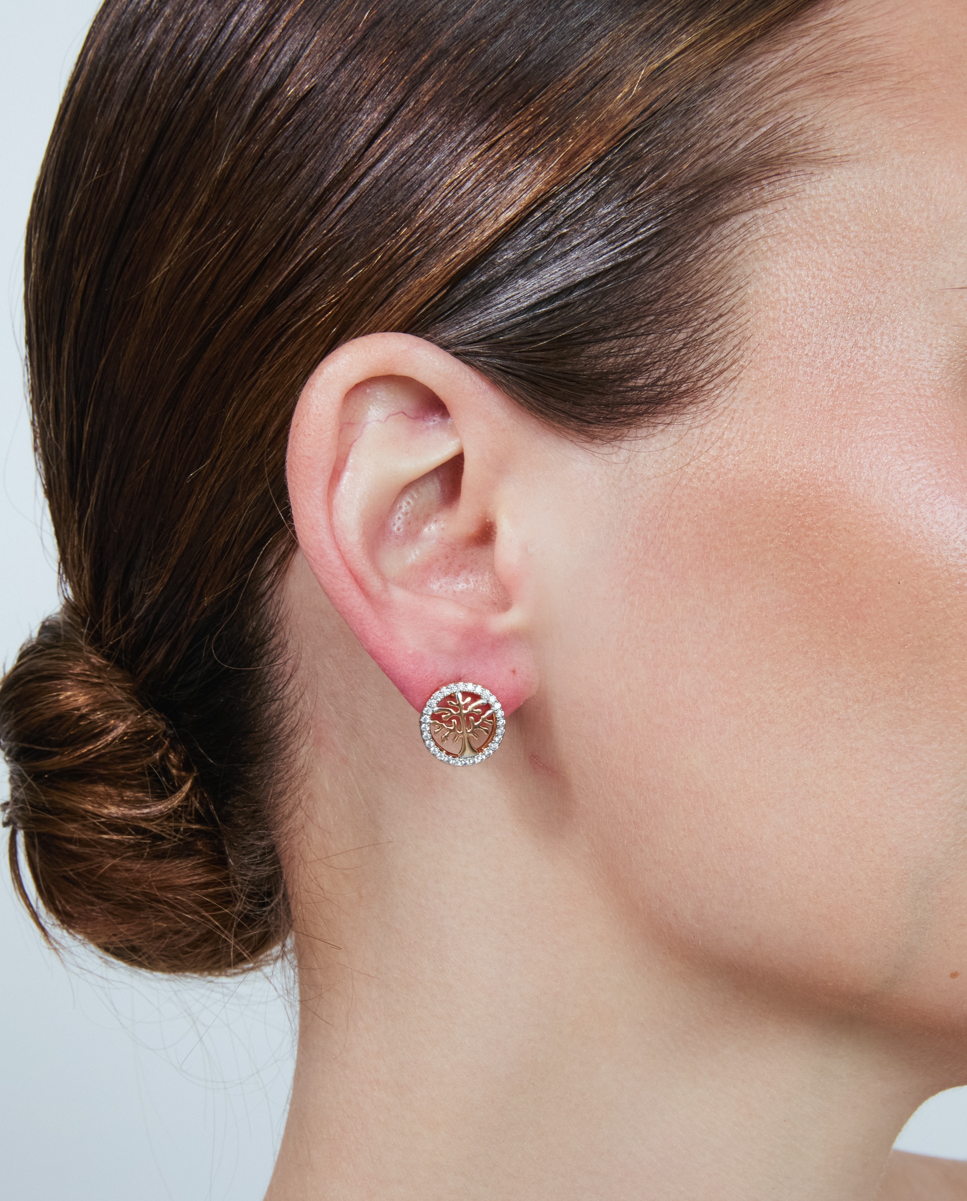 Brincos Special Edition com Acabamentos em Ouro Rosa 18k e Zirconita Brilhante Rosa-4