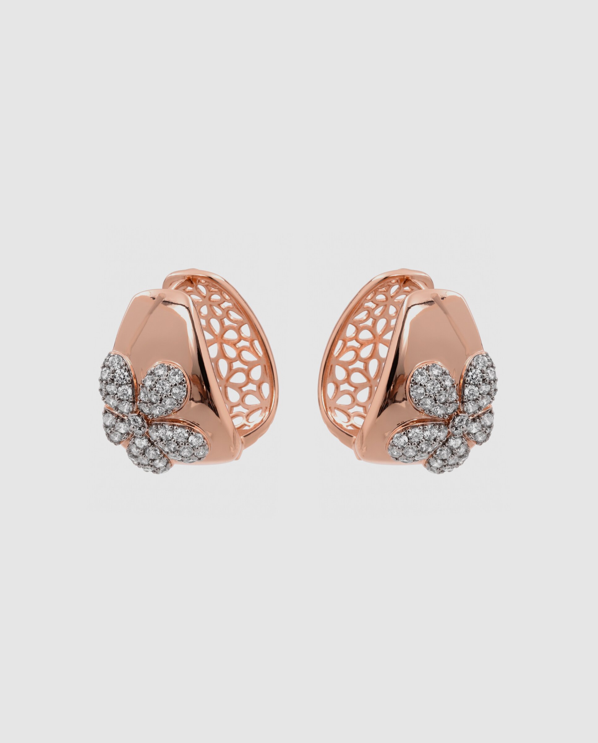 Brincos de Aro Special Edition com Acabamentos em Ouro Rosa 18k e Zirconita Brilhante Rosa-3