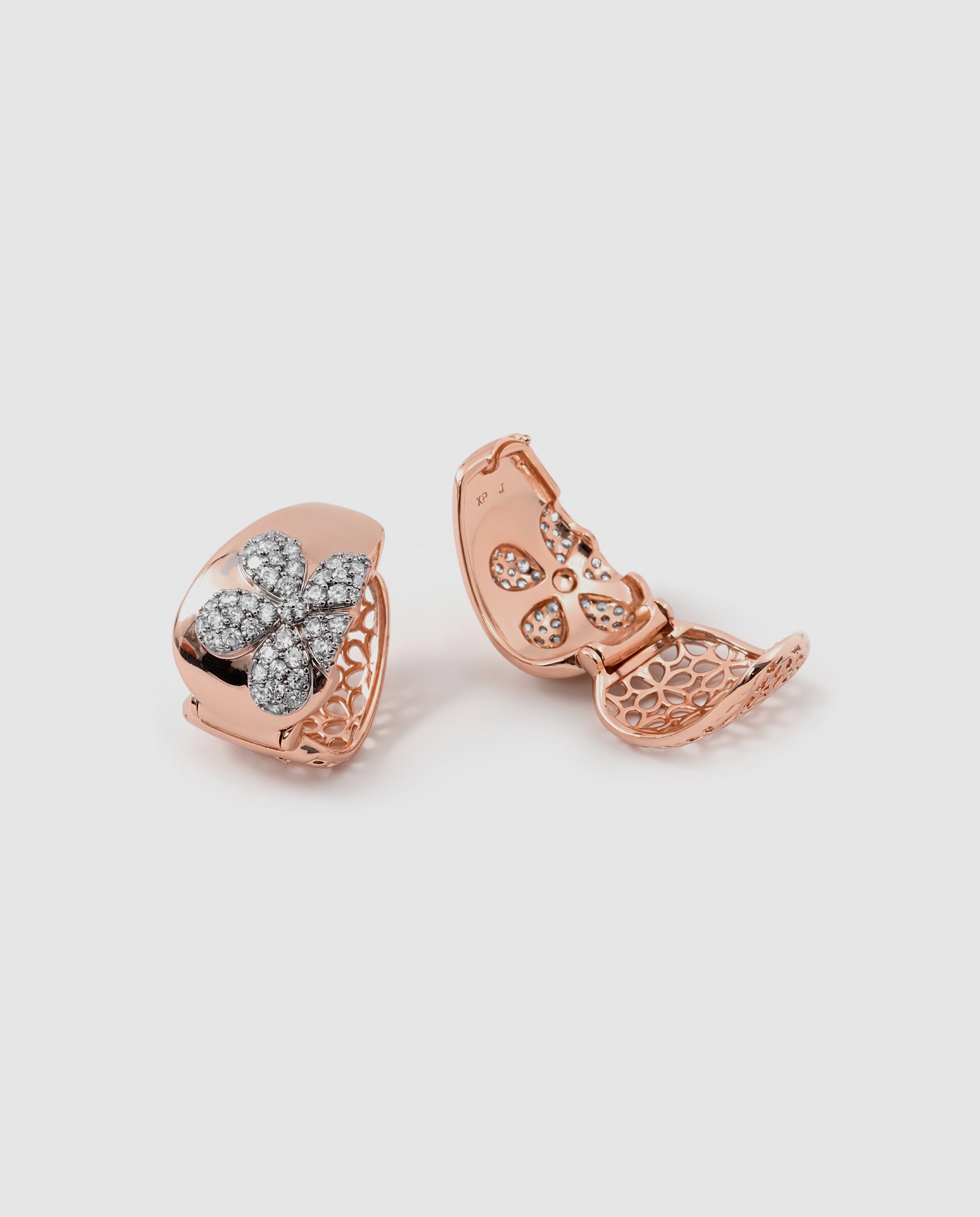 Brincos de Aro Special Edition com Acabamentos em Ouro Rosa 18k e Zirconita Brilhante Rosa-6