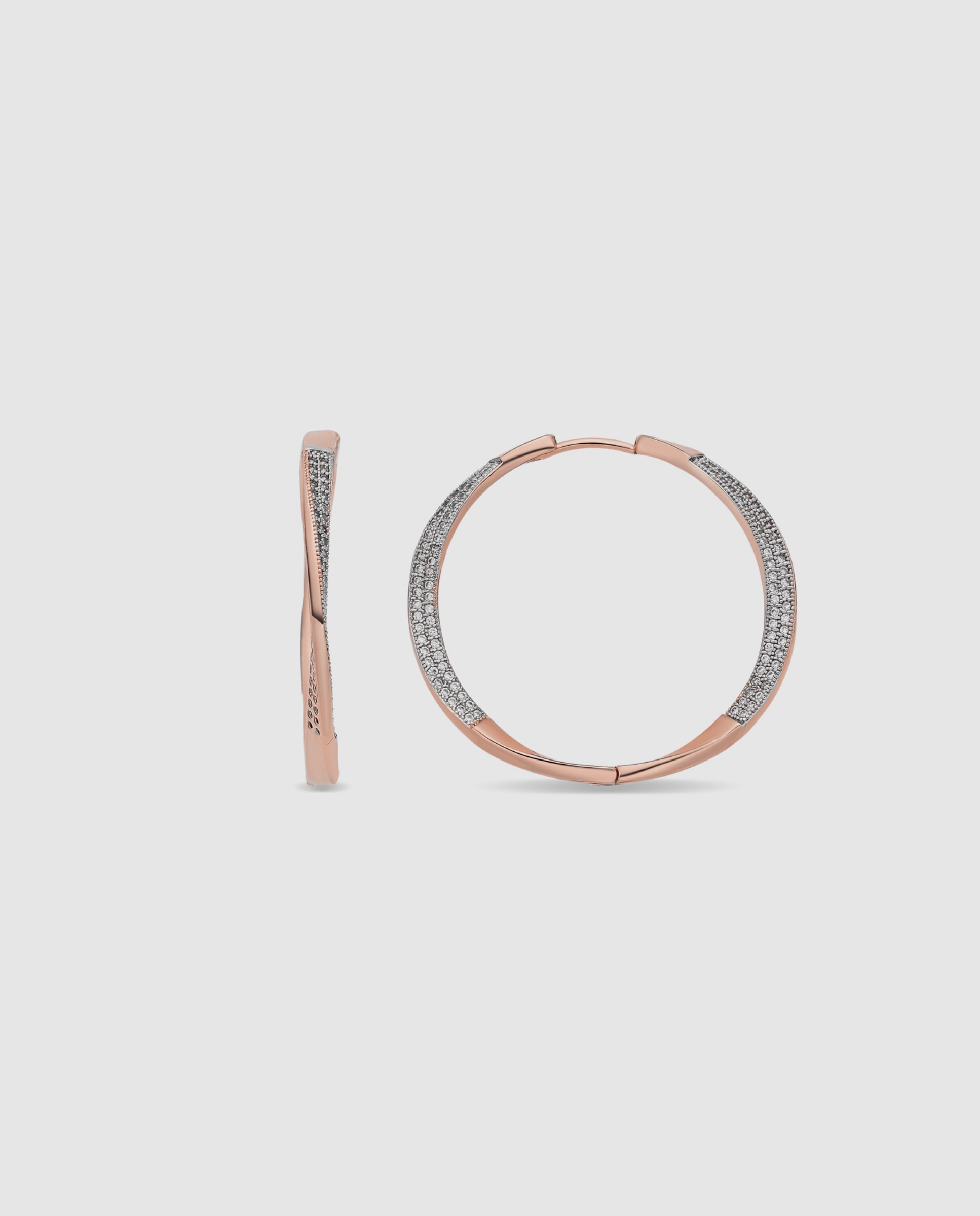 Imagem 0 de Brincos de Aro Special Edition com Acabamento em Ouro Rosa 18k e Zirconita Brilhante
