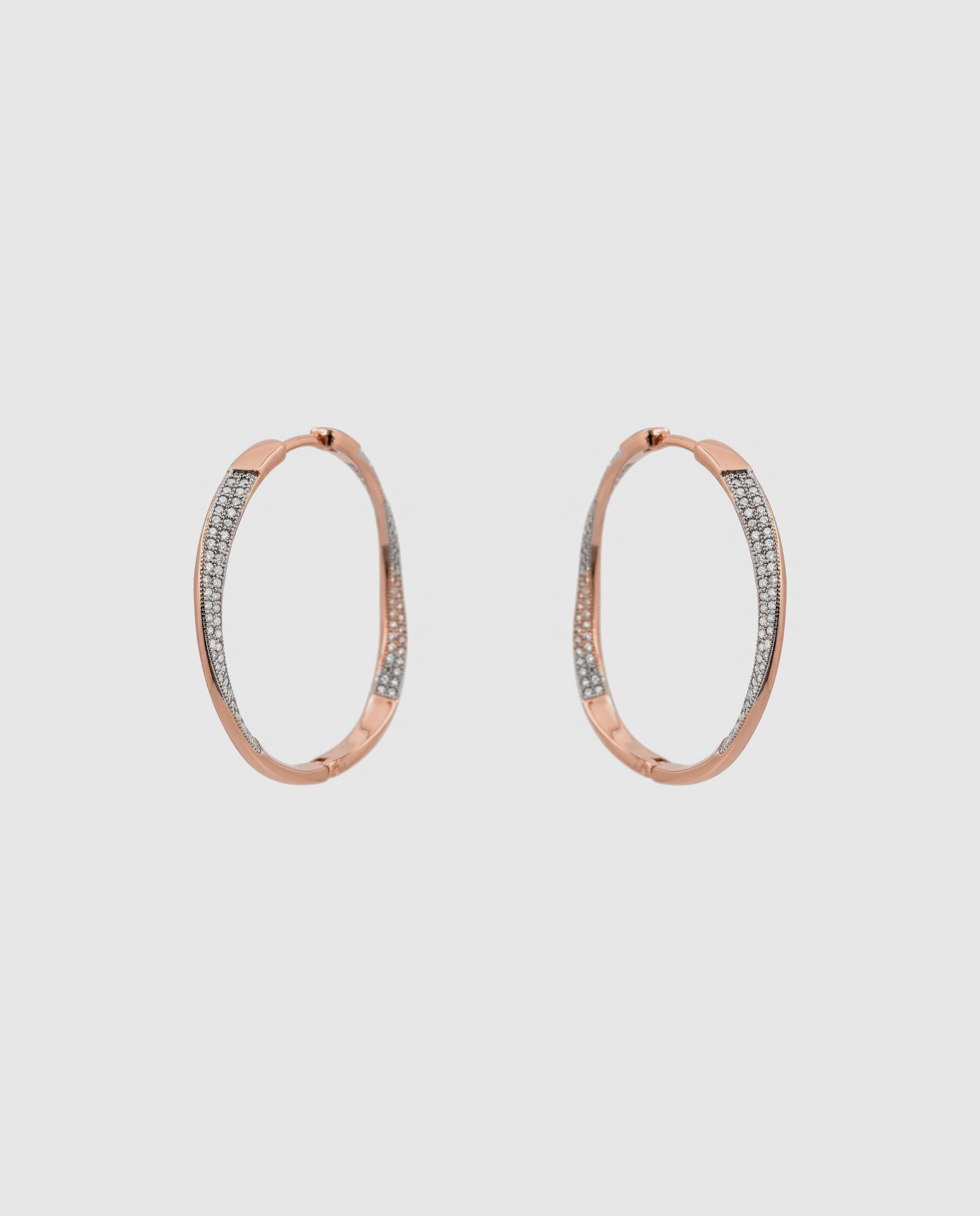 Brincos de Aro Special Edition com Acabamentos em Ouro Rosa 18k e Zirconita Brilhante Rosa-3