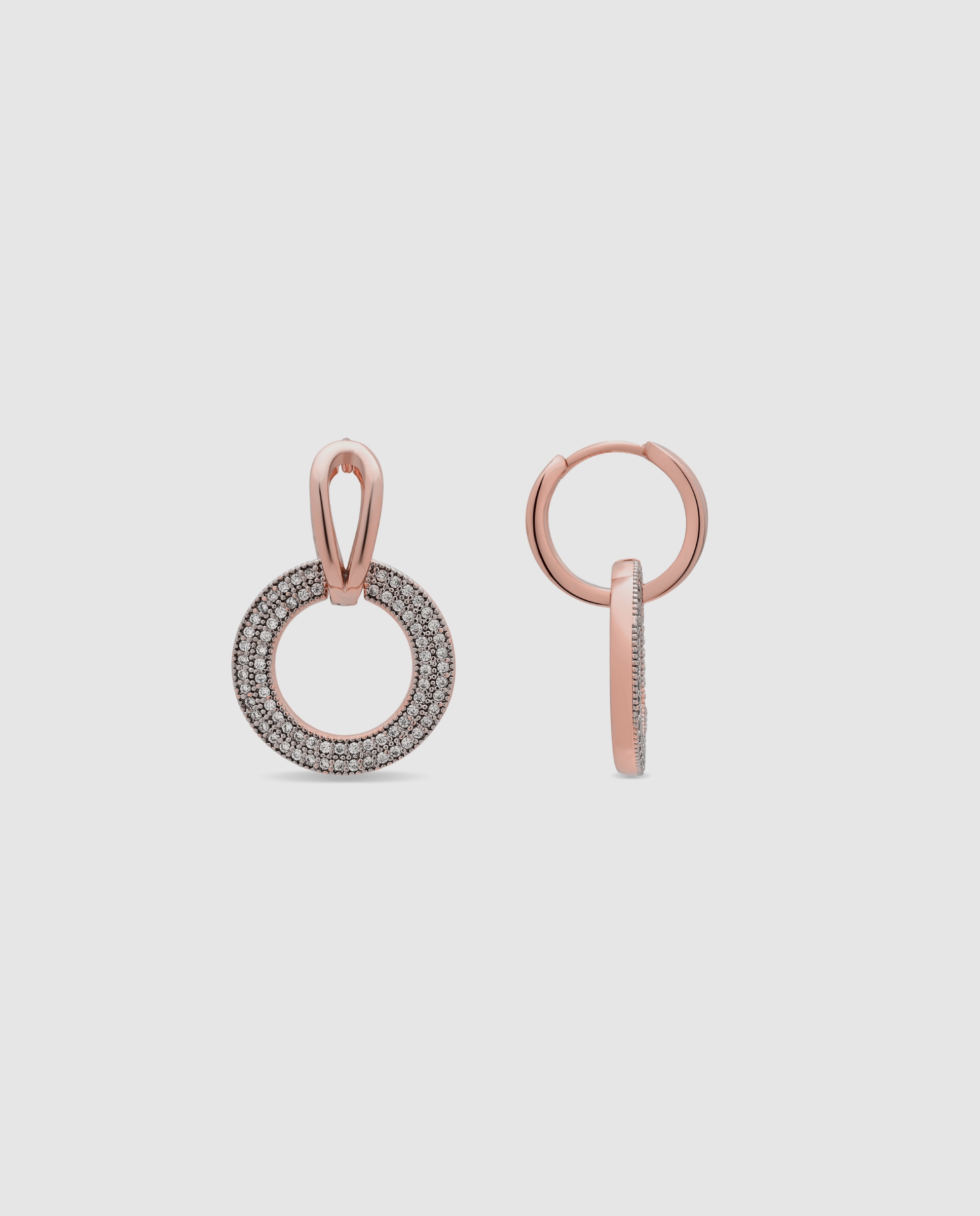 Imagem 0 de Brincos de Aro Special Edition com Acabamento em Ouro Rosa 18k e Zirconita Brilhante