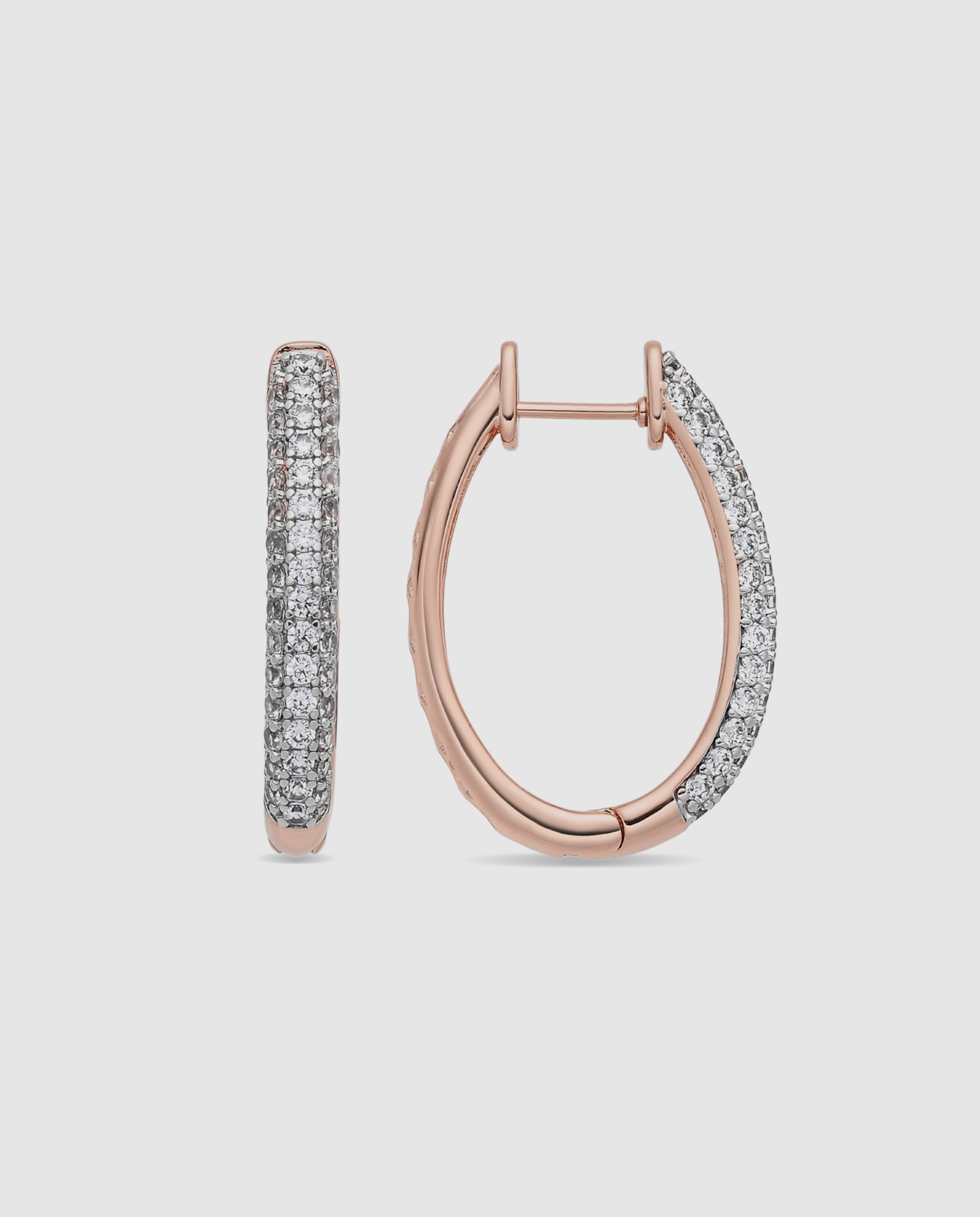 Brincos de Aro Special Edition com Acabamentos em Ouro Rosa 18k e Zirconita Brilhante Rosa-1