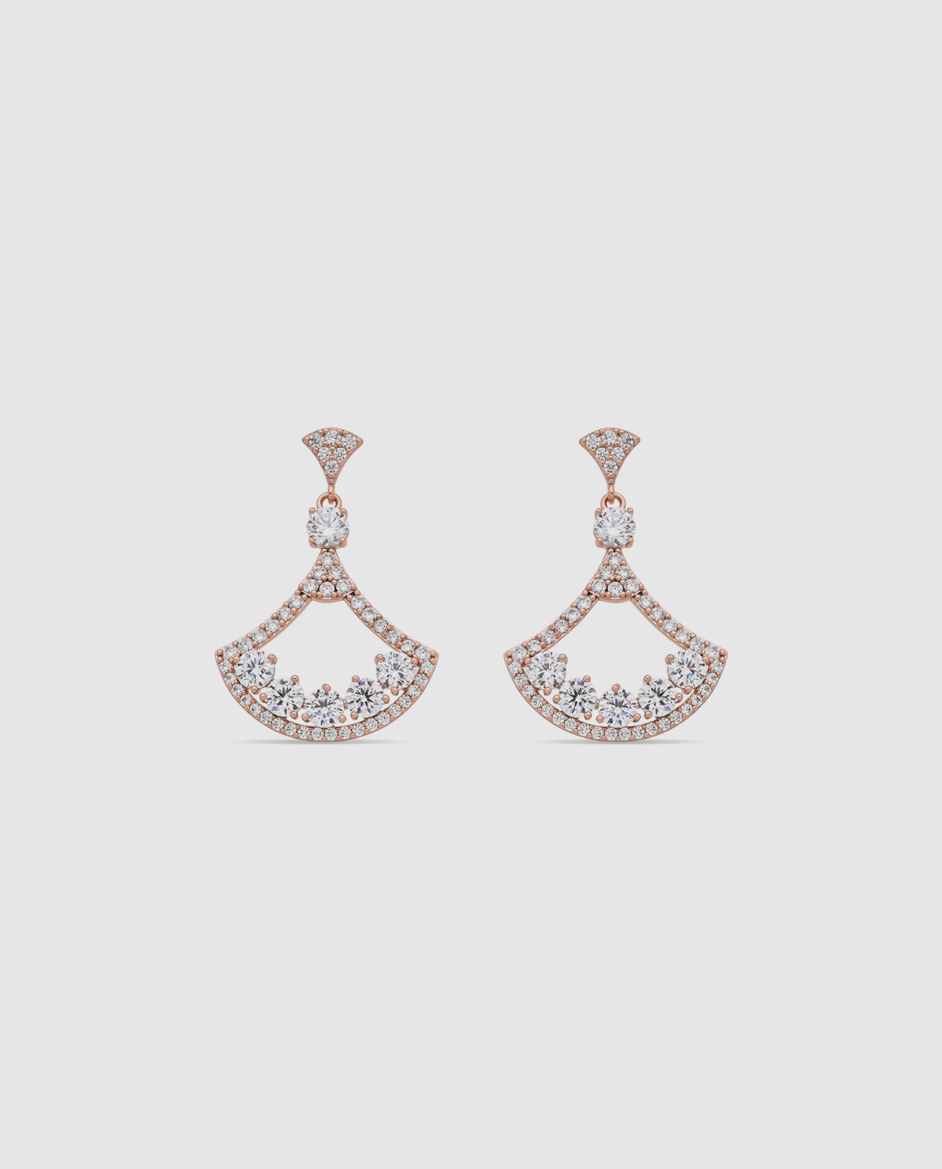 Brincos Special Edition com Acabamentos em Ouro Rosa 18k e Zirconita Brilhante Rosa-1