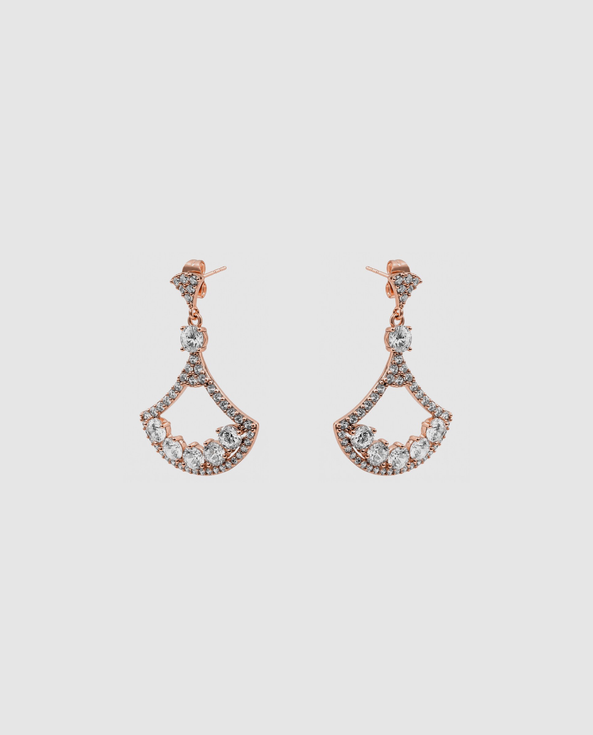Brincos Special Edition com Acabamentos em Ouro Rosa 18k e Zirconita Brilhante Rosa-3