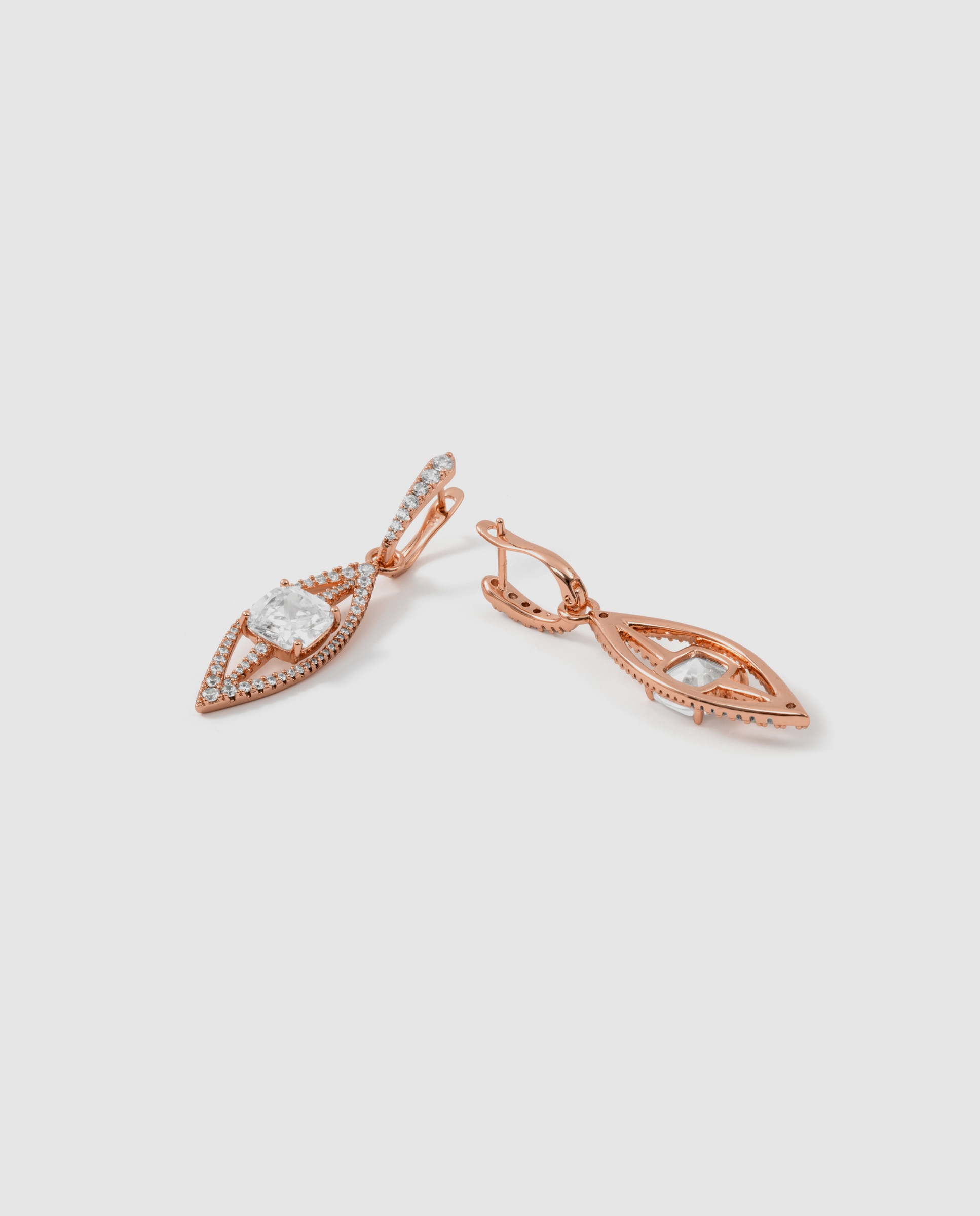 Brincos Special Edition com Acabamentos em Ouro Rosa de 18k e Zirconita Brilhante Rosa-6