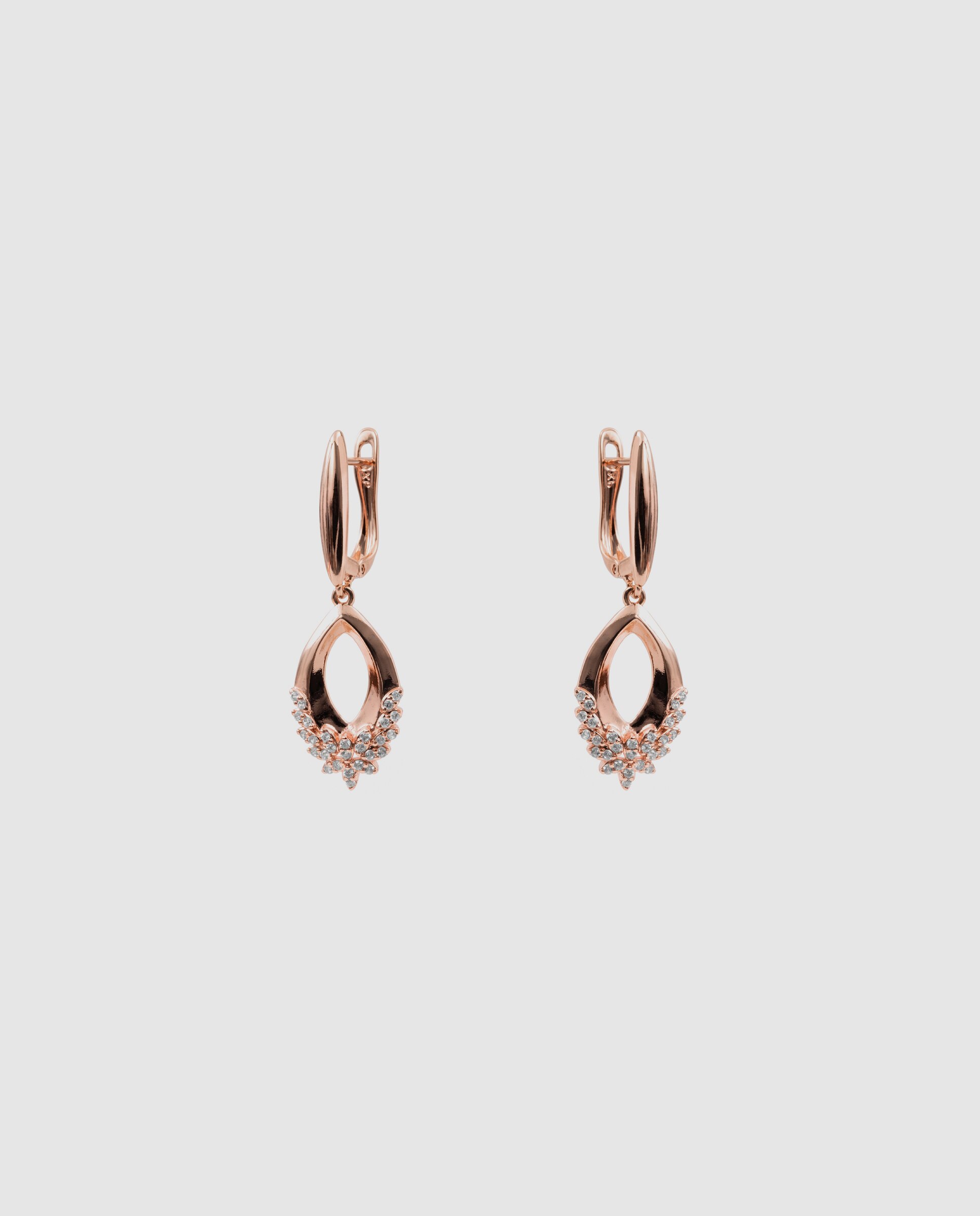 Brincos Special Edition com Acabamentos em Ouro Rosa 18k e Zirconita Brilhante Rosa-3