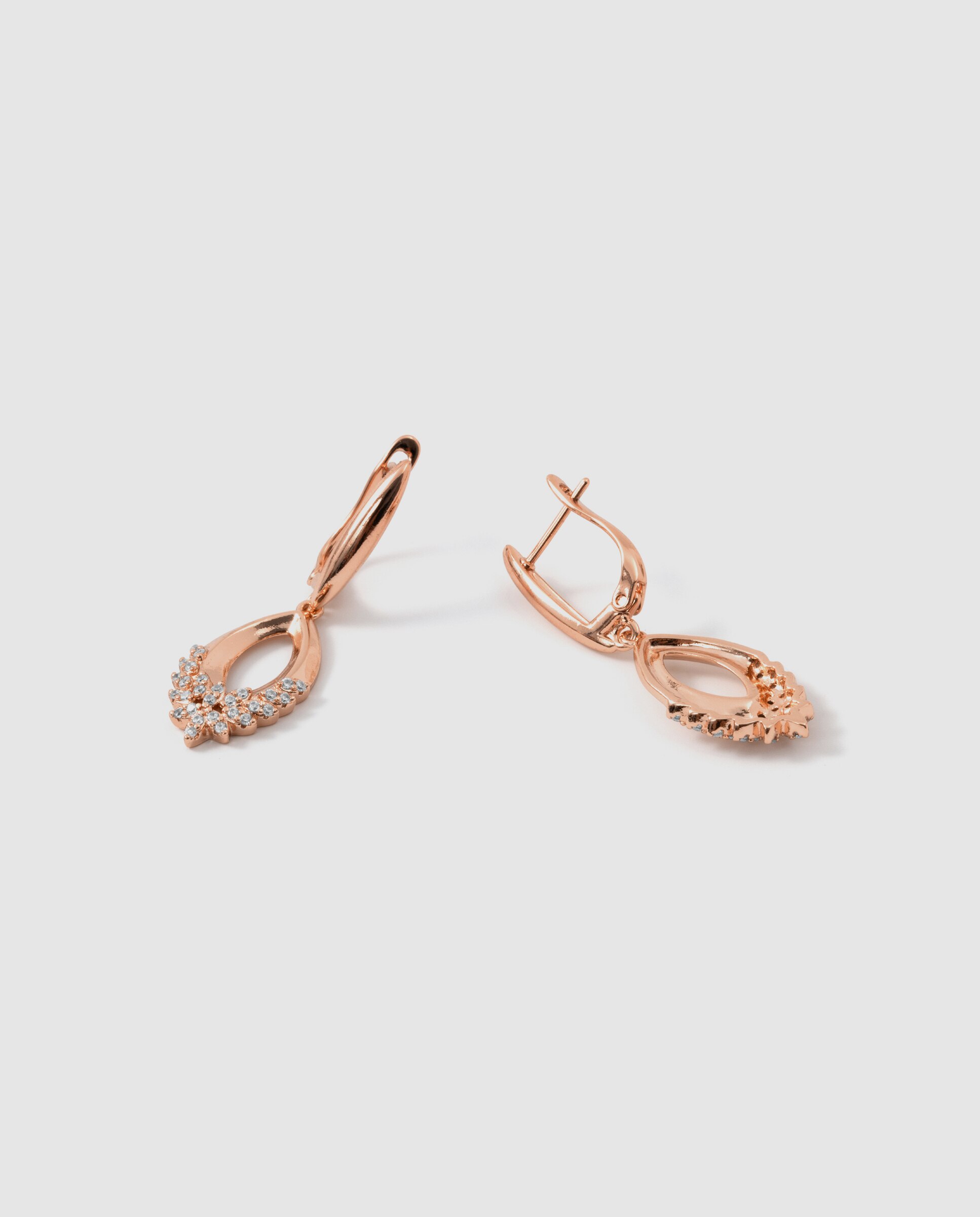 Brincos Special Edition com Acabamentos em Ouro Rosa 18k e Zirconita Brilhante Rosa-6