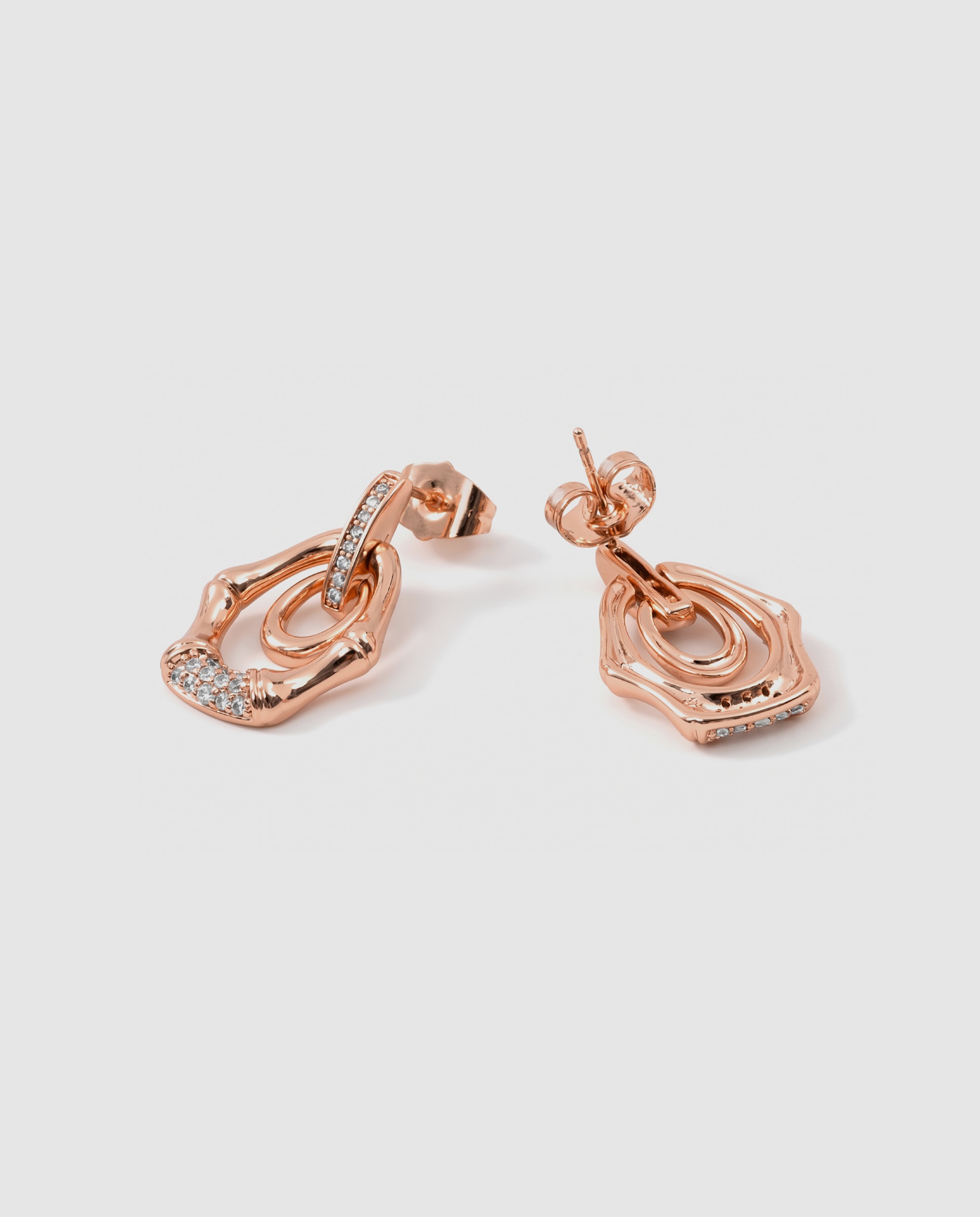 Brincos Special Edition com Acabamentos em Ouro Rosa de 18k e Zirconita Brilhante Rosa-6