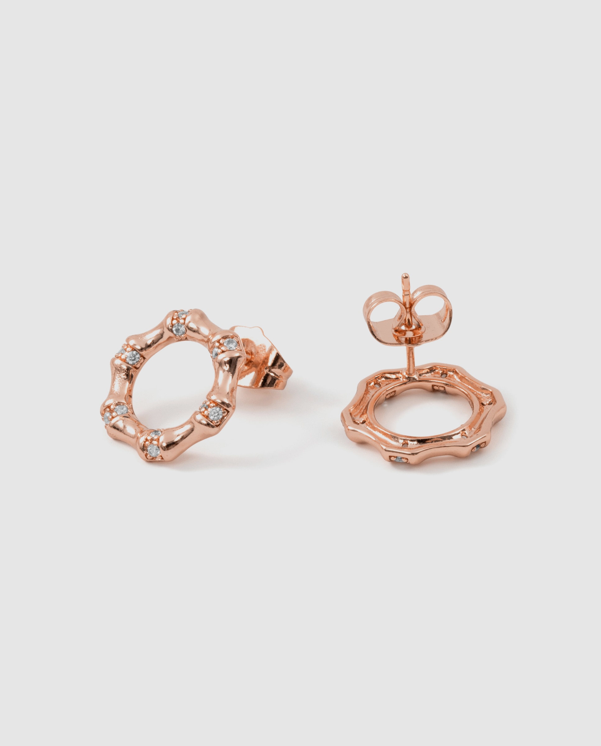 Brincos Special Edition com Acabamentos em Ouro Rosa de 18k e Zirconita Brilhante Rosa-6