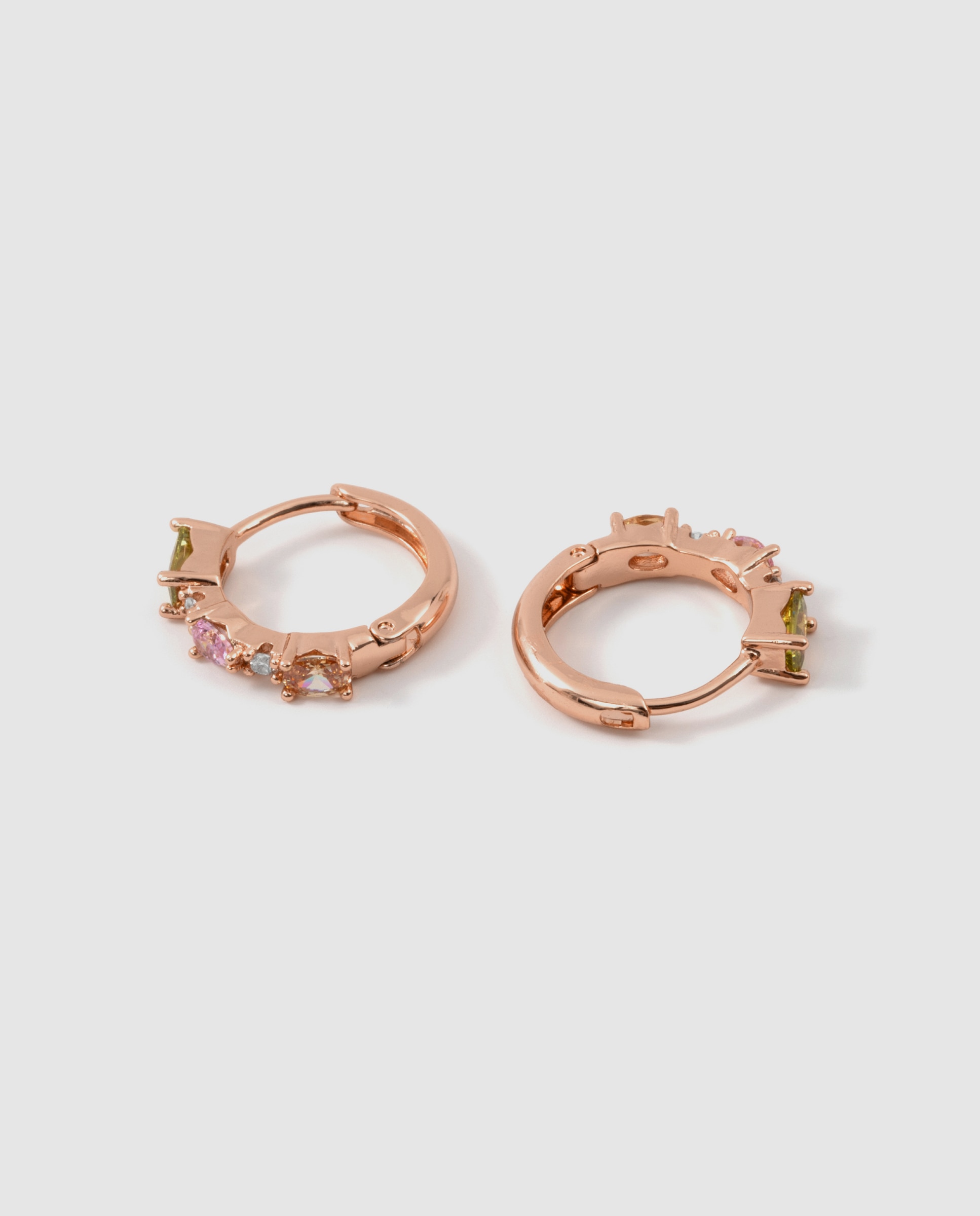 Brincos de Aro Special Edition com Acabamentos em Ouro Rosa de 18k e Zirconita Multicolor-6