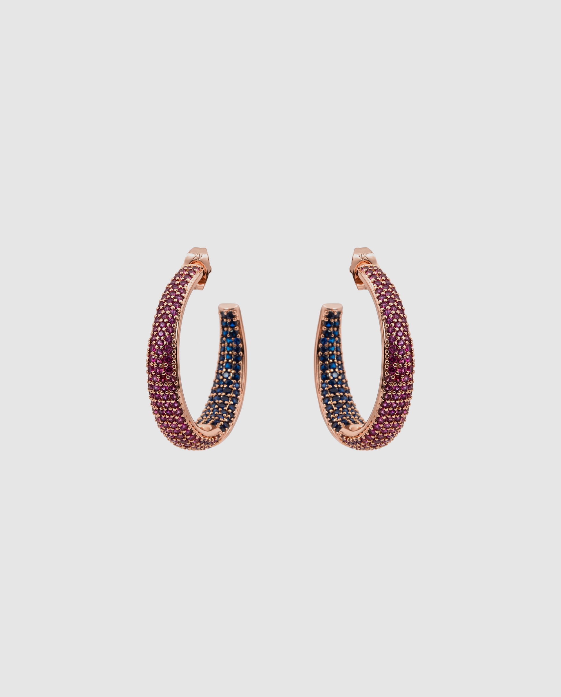 Brincos de Aro Special Edition com Acabamentos em Ouro Rosa 18k e Zirconita Multicolor-3